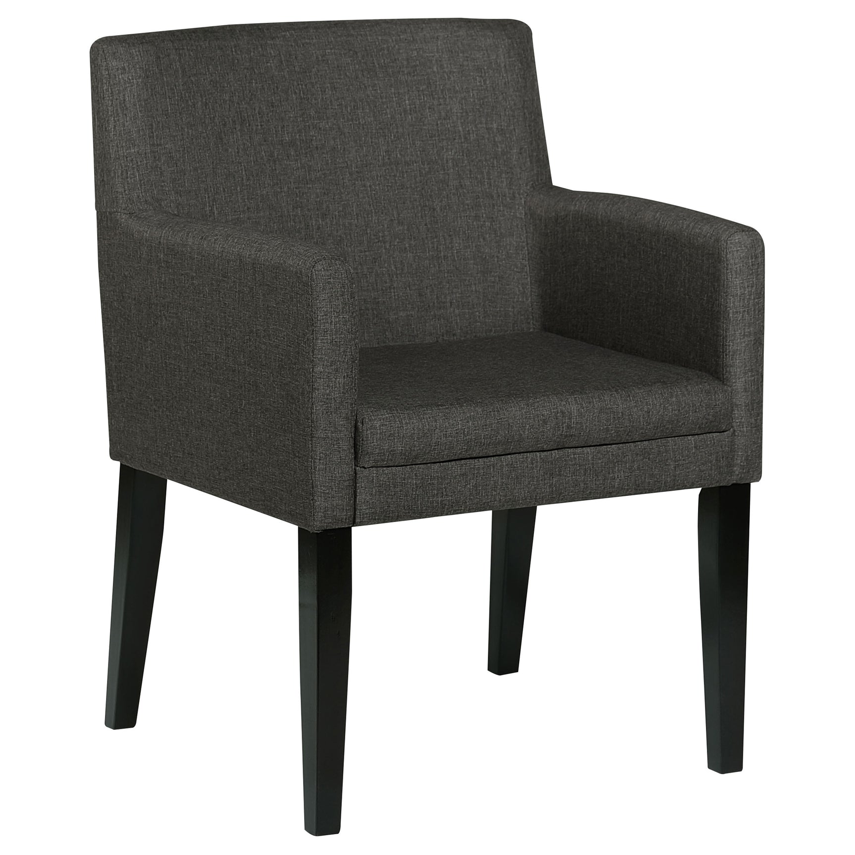 Side angle showing table edge and chair seats on Catherine Set
