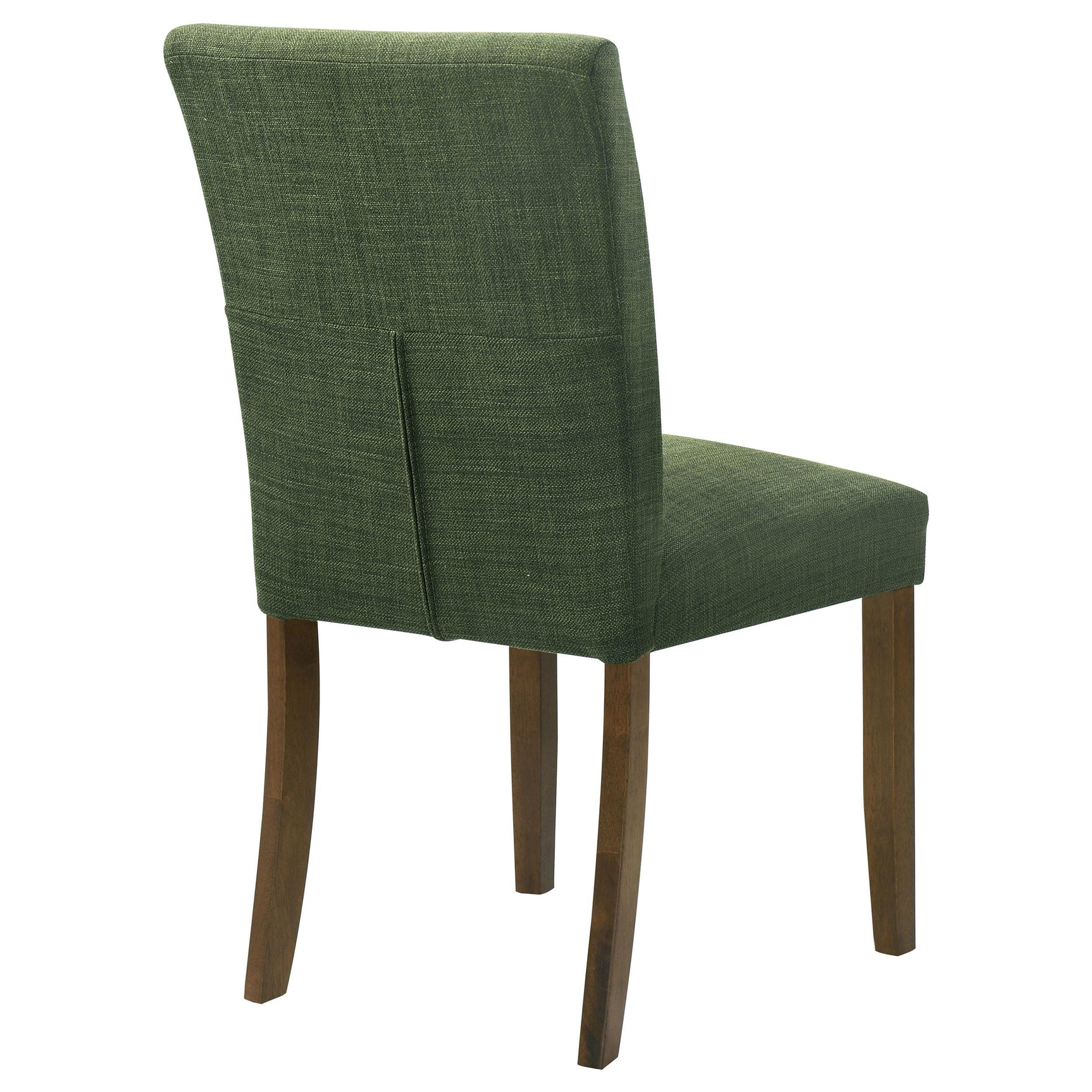 Cantley dining chair armless profile in green upholstery