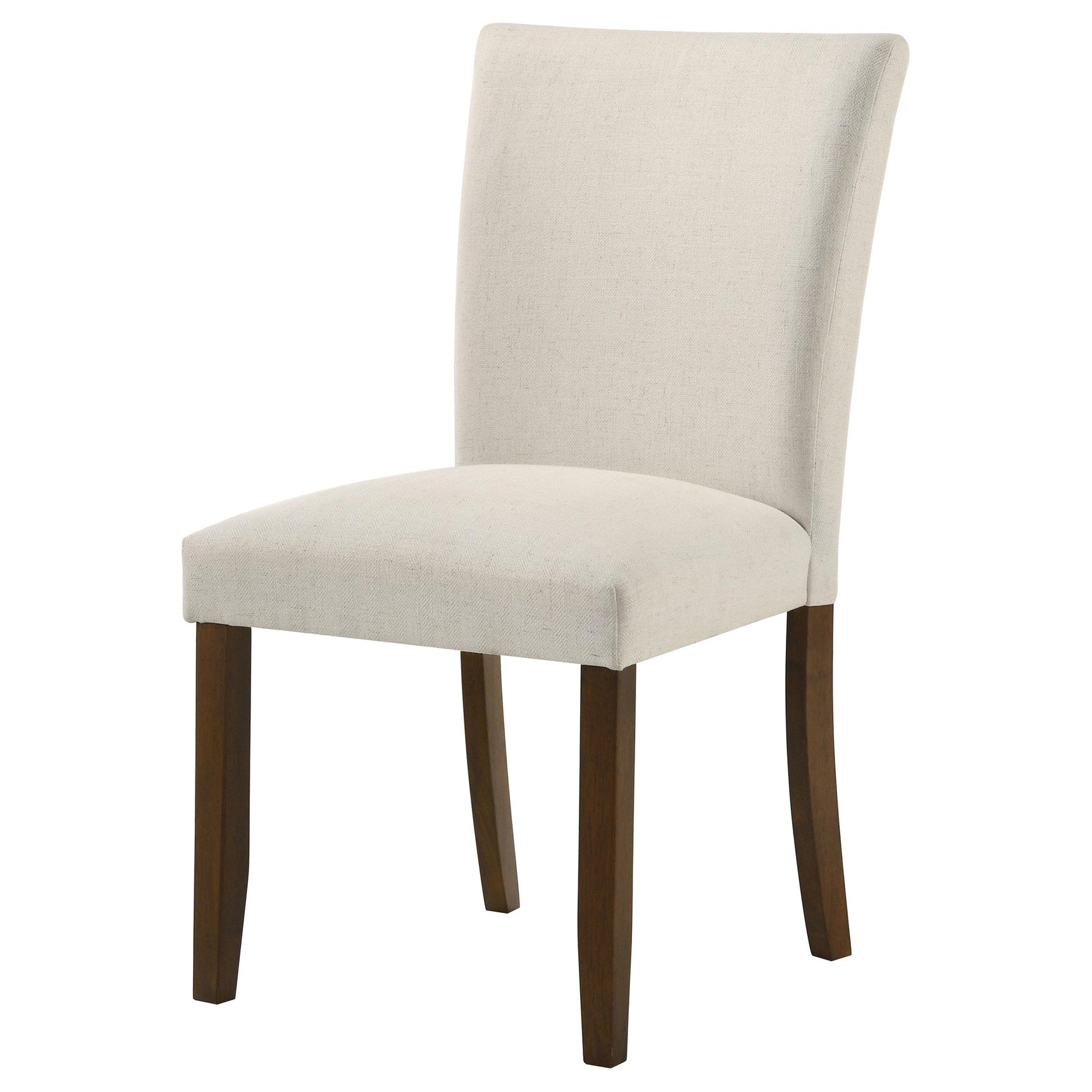 Back view of Cantley beige upholstered dining chair