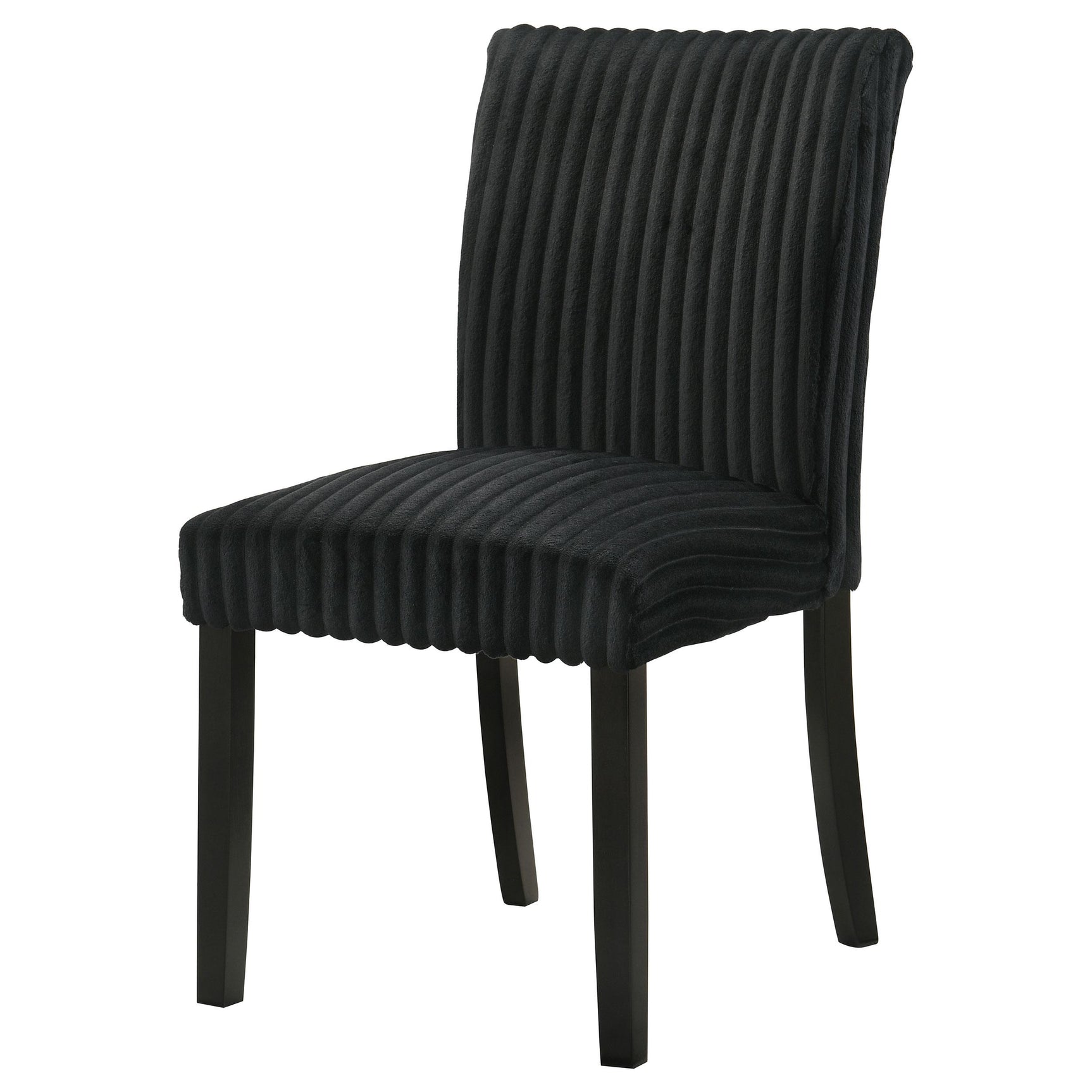 Detail of rubberwood legs and frame on Dermott parson dining side chair