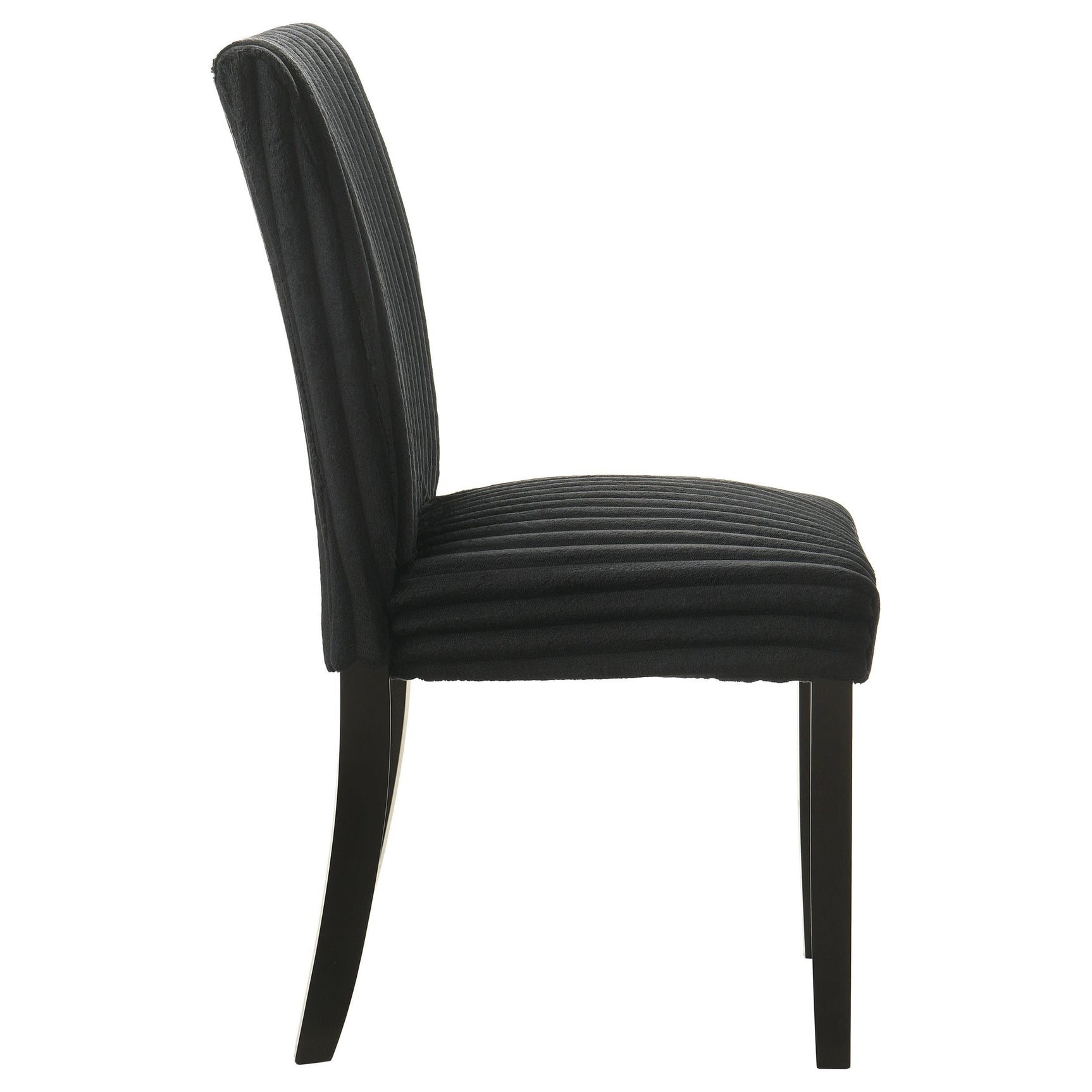Rubberwood leg detail with fabric upholstery on Dermott chair