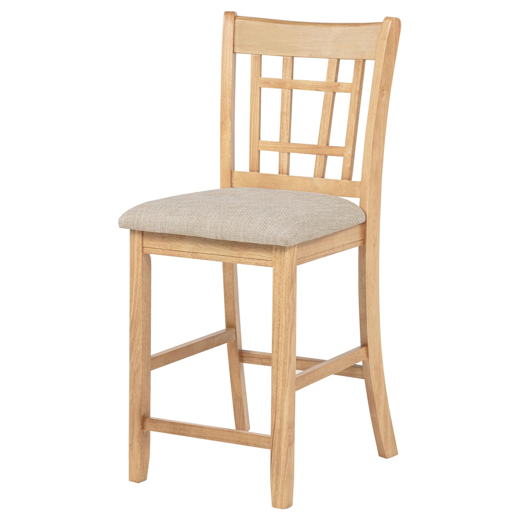 Detail of built-in footrest on Lavon counter height chair