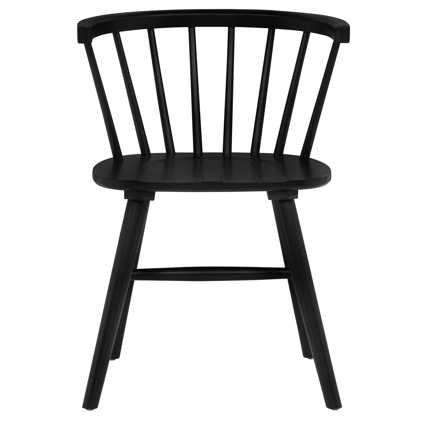 Jeffries Windsor black wood dining side chair side view