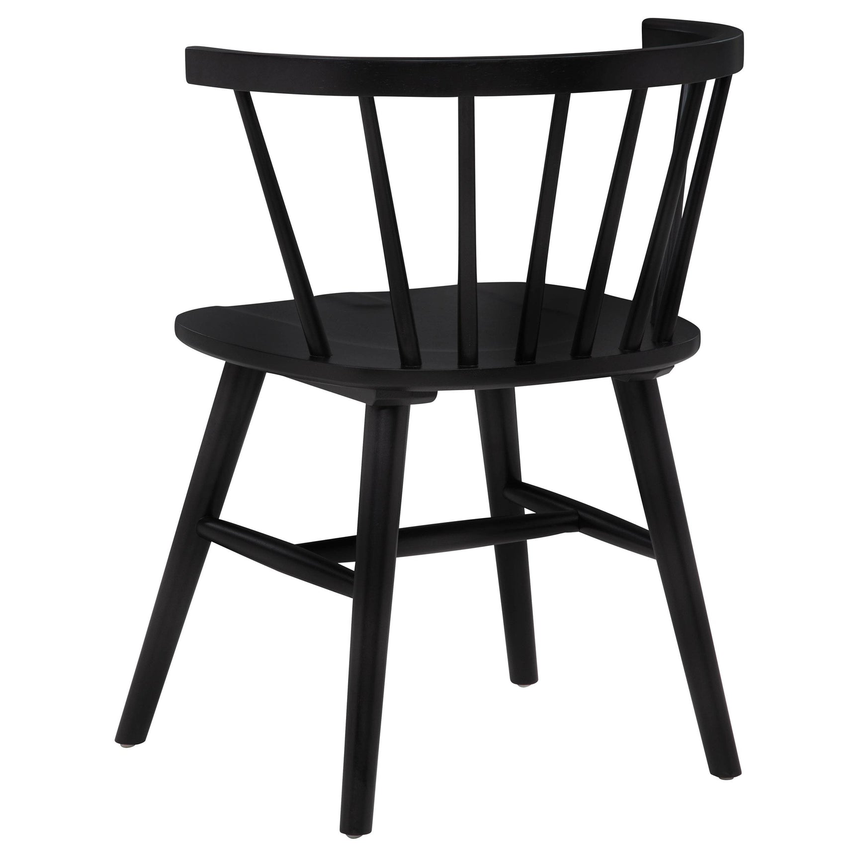 Jeffries Windsor black wood dining side chair seat profile