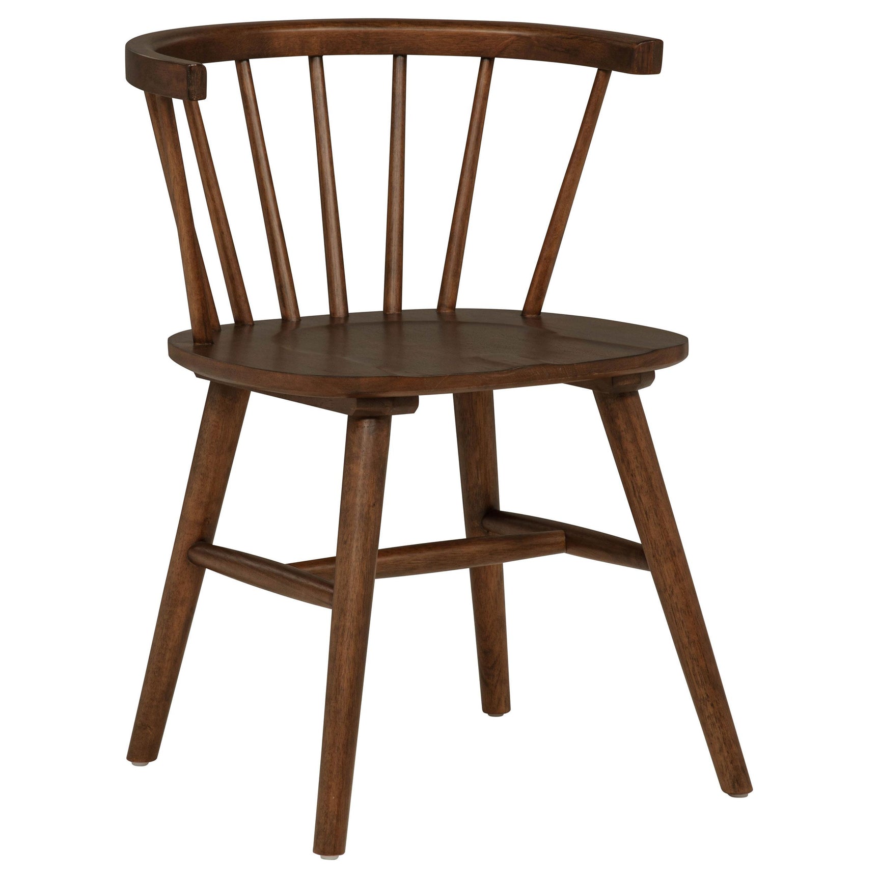 Back view of Jeffries Windsor Walnut Wood Dining Side Chair