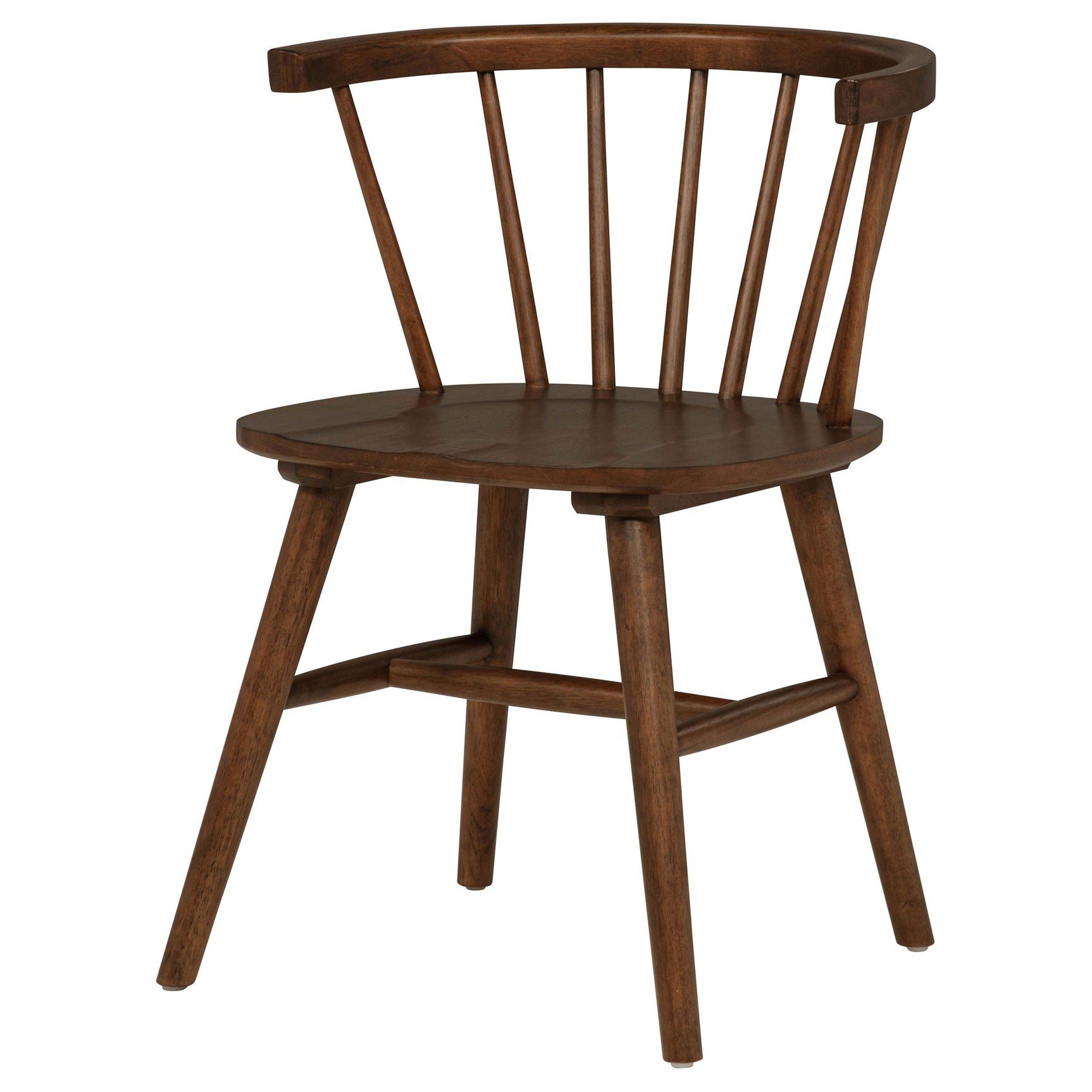 Detail of chair's walnut finish and wood grain