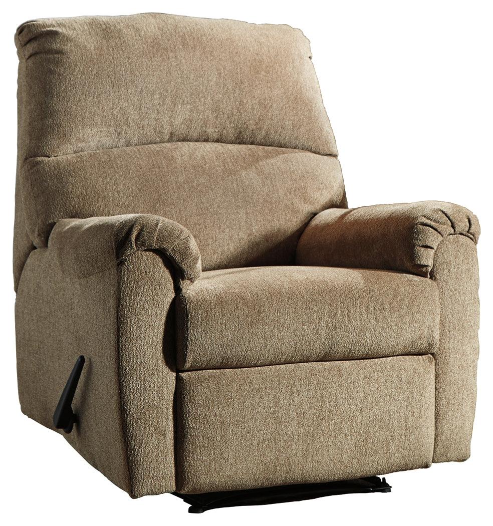 Nerviano Mocha Chenille Recliner side view