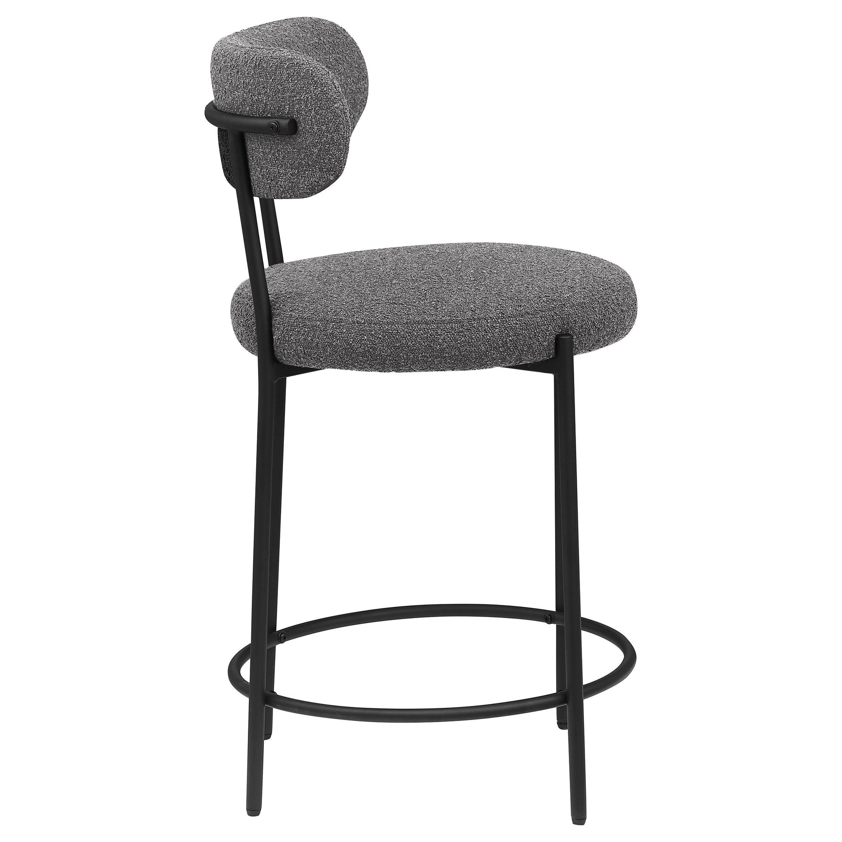 Slim black metal legs of Viola chair