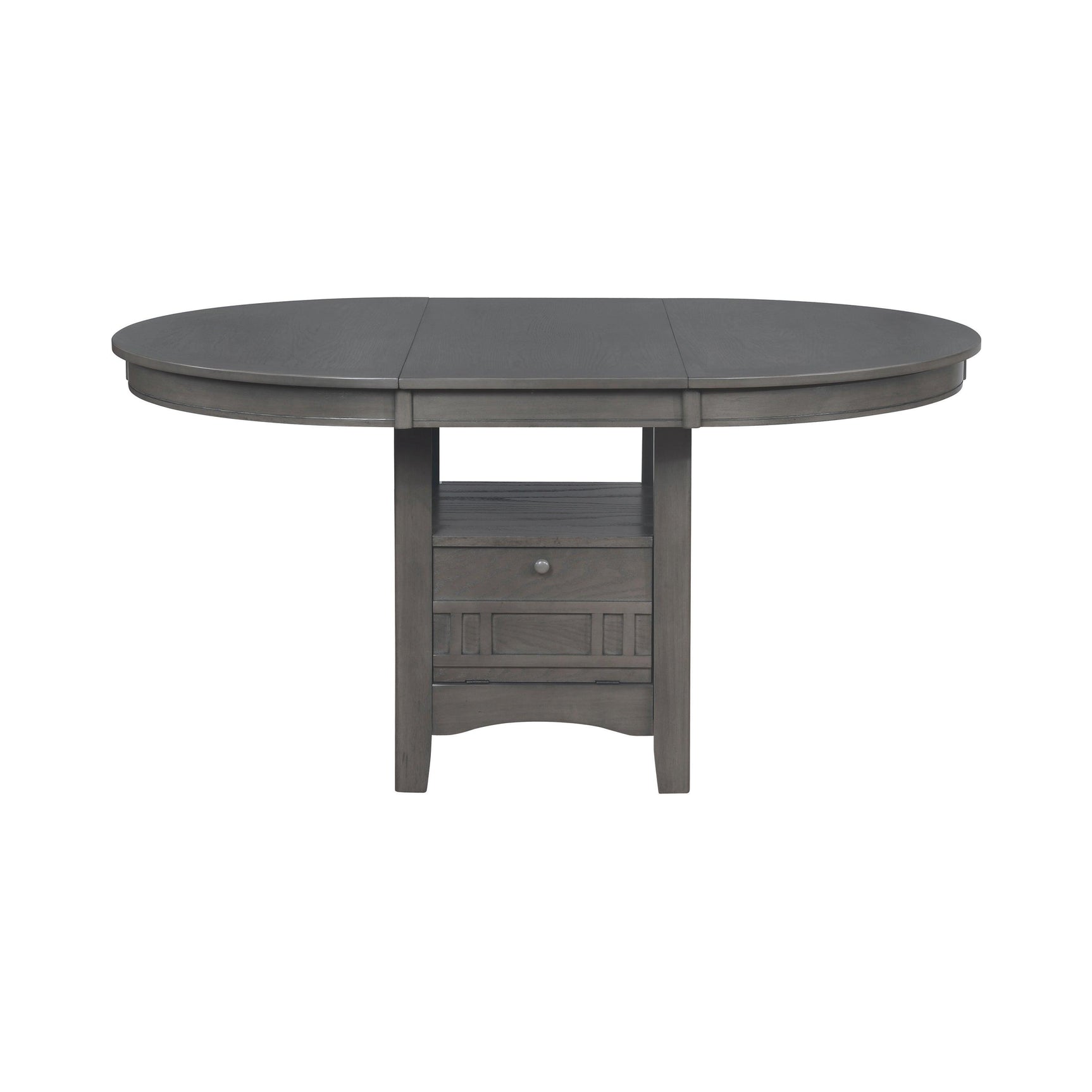 Angle view of Lavon oval dining table and chairs