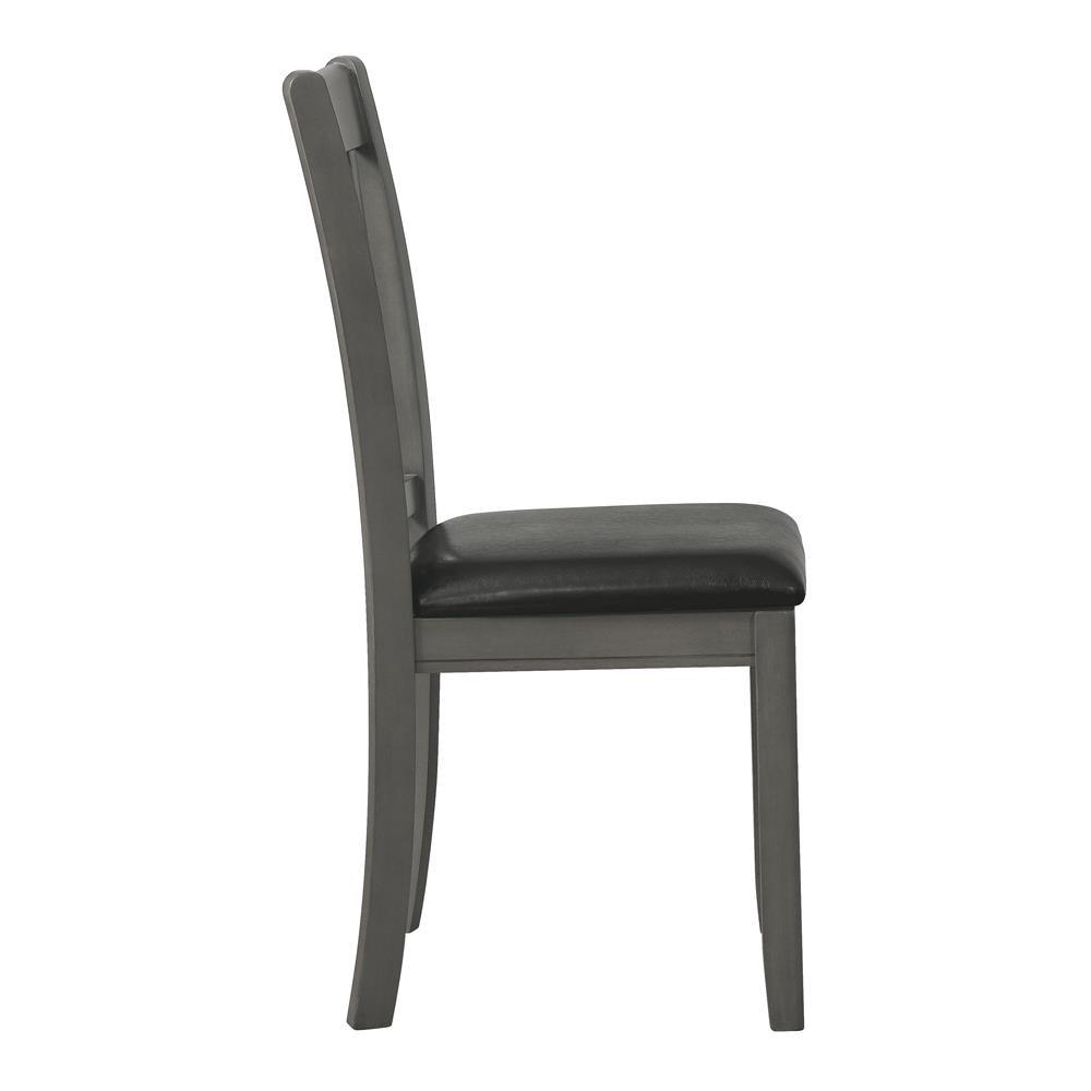 Back view showing windowpane slat design on Lavon Side Chair