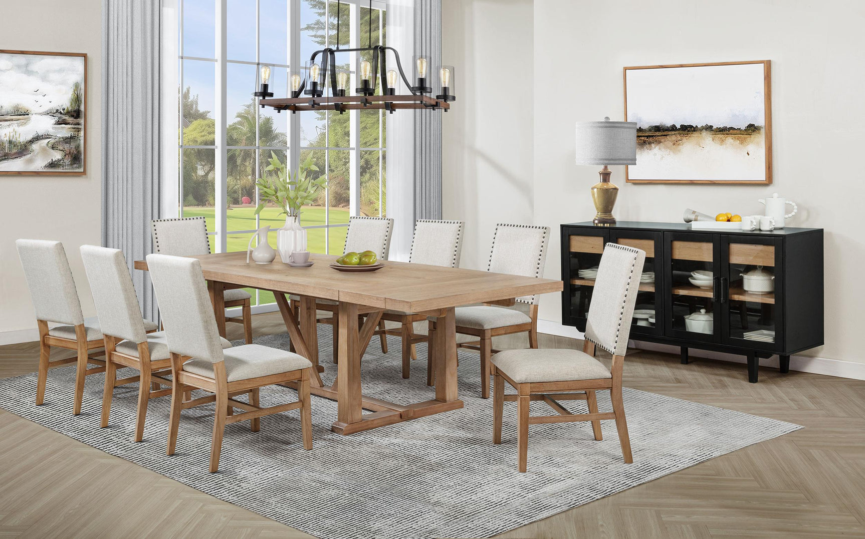 Back corner of Middleton dining table
