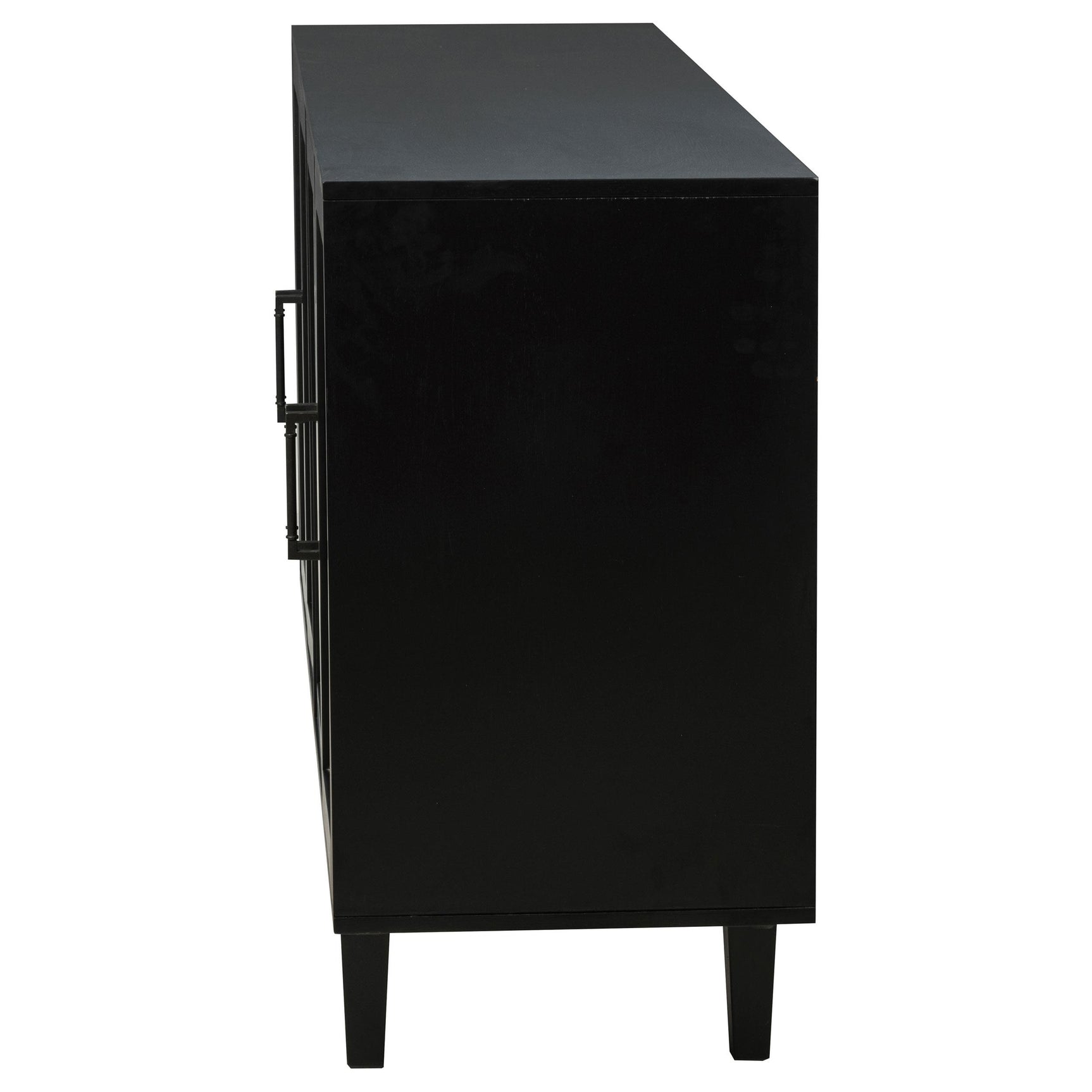 Middleton black 4-door sideboard server front view
