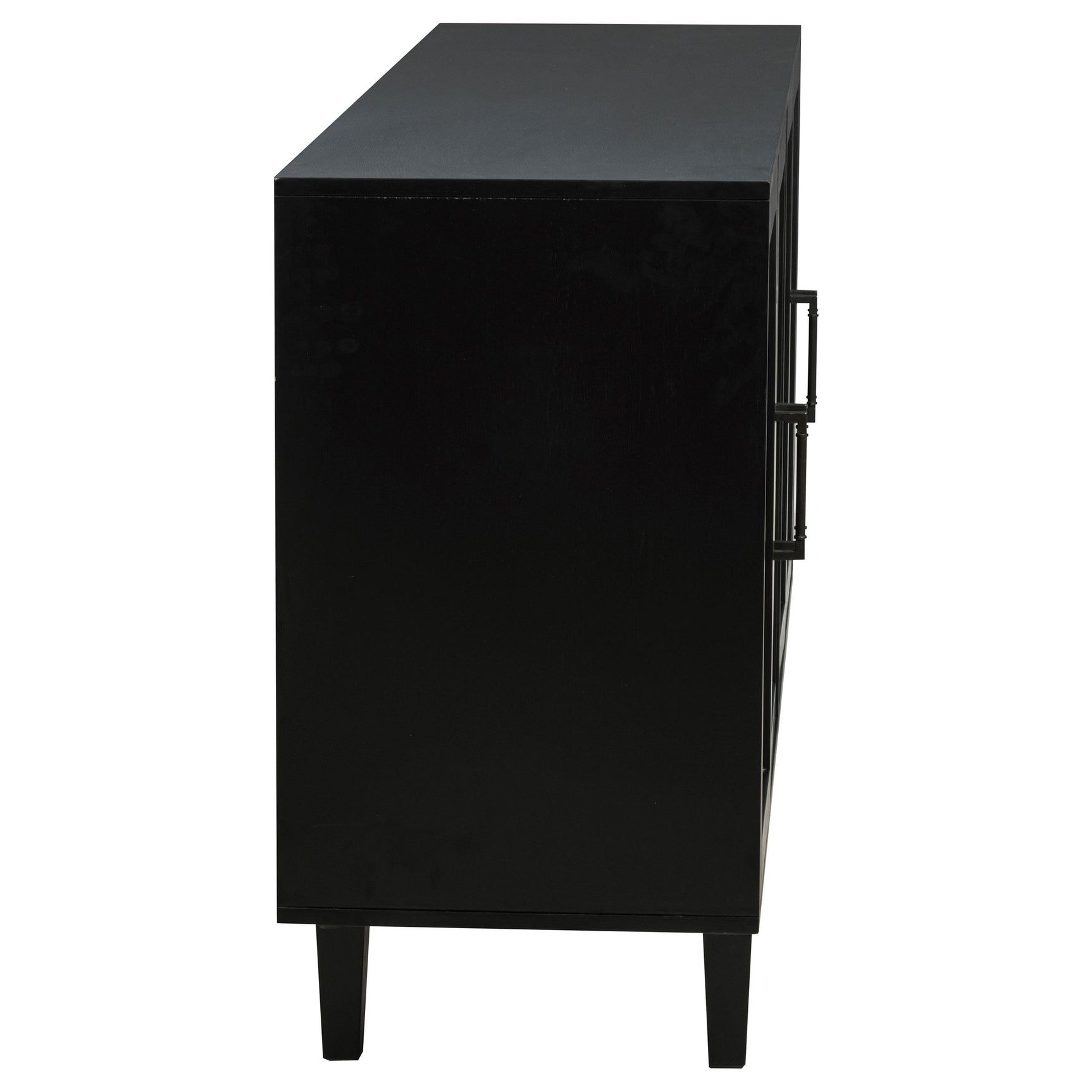 Middleton black 4-door sideboard server front view