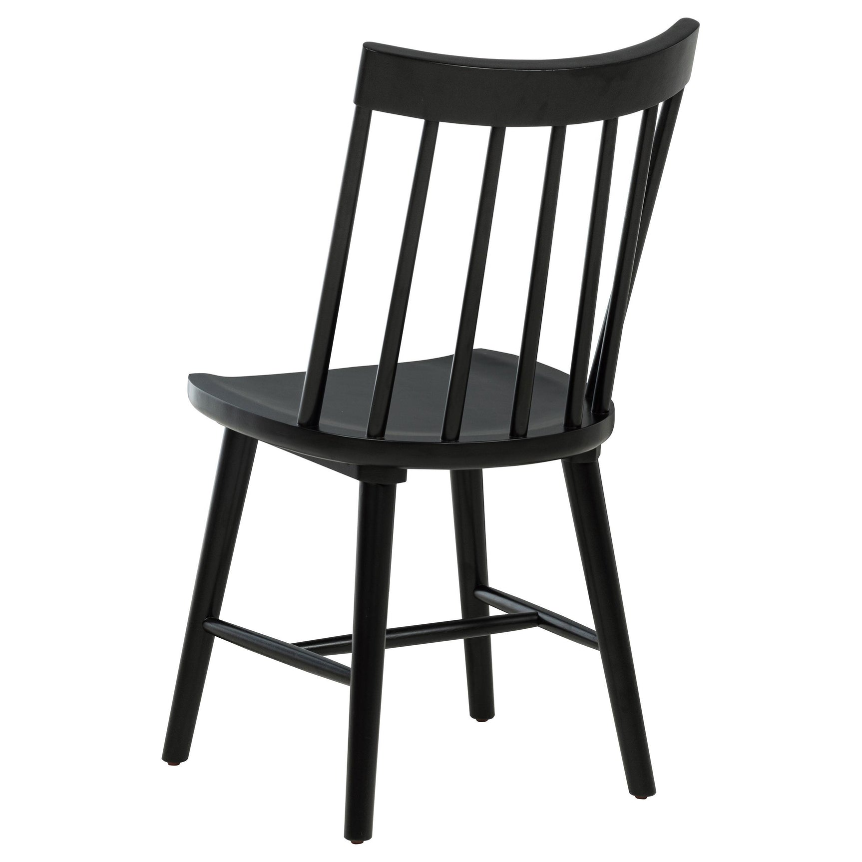 Set of 2 Middleton black solid wood dining chairs side by side