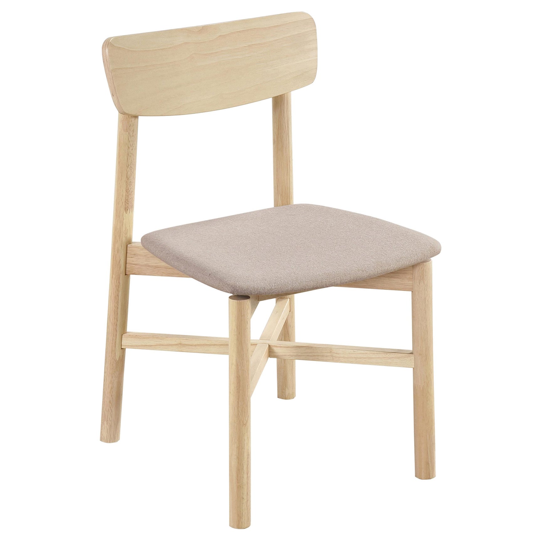 Close-up of cushioned fabric seat on Parkridge dining chair