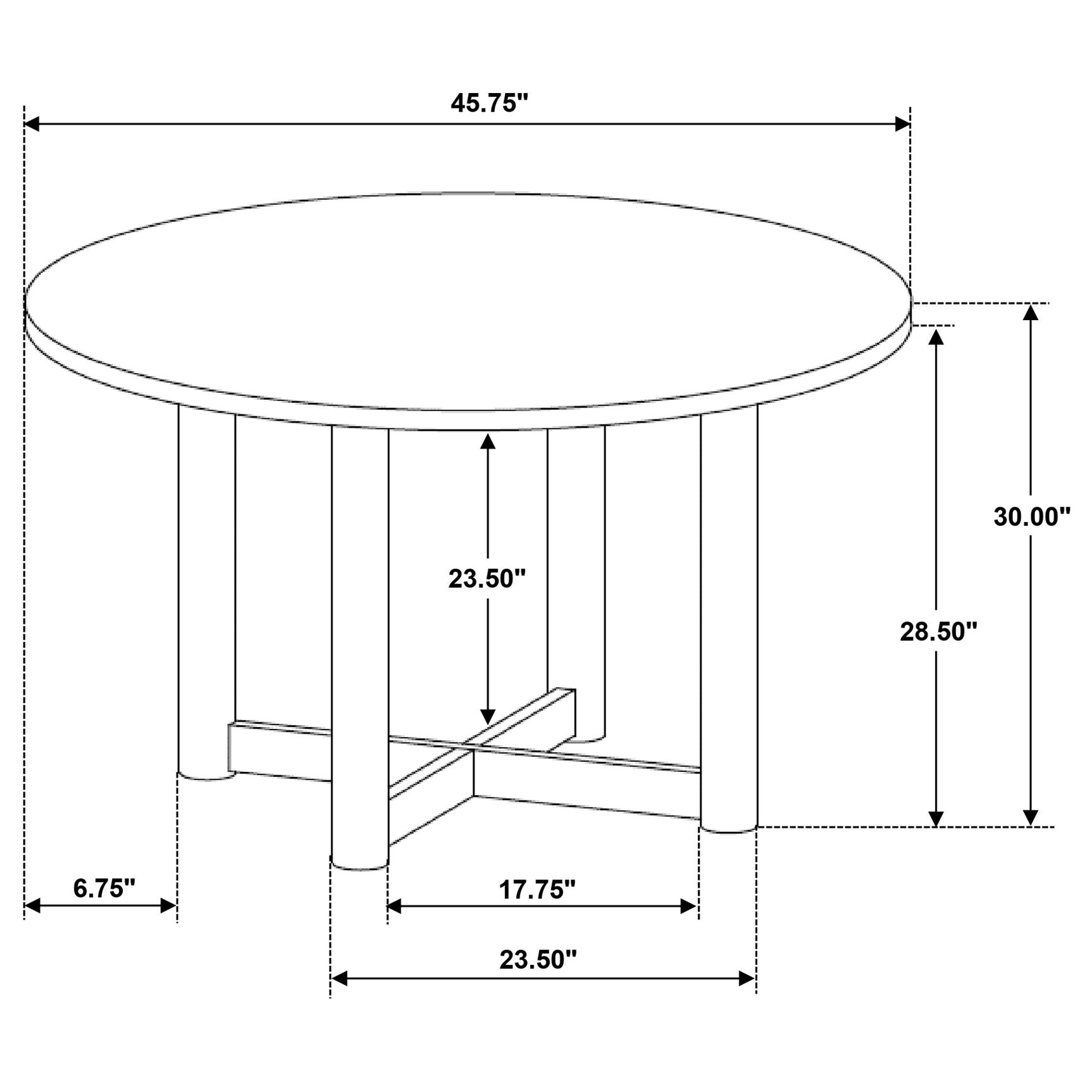 alternate angle of Crestmore Walnut dining set