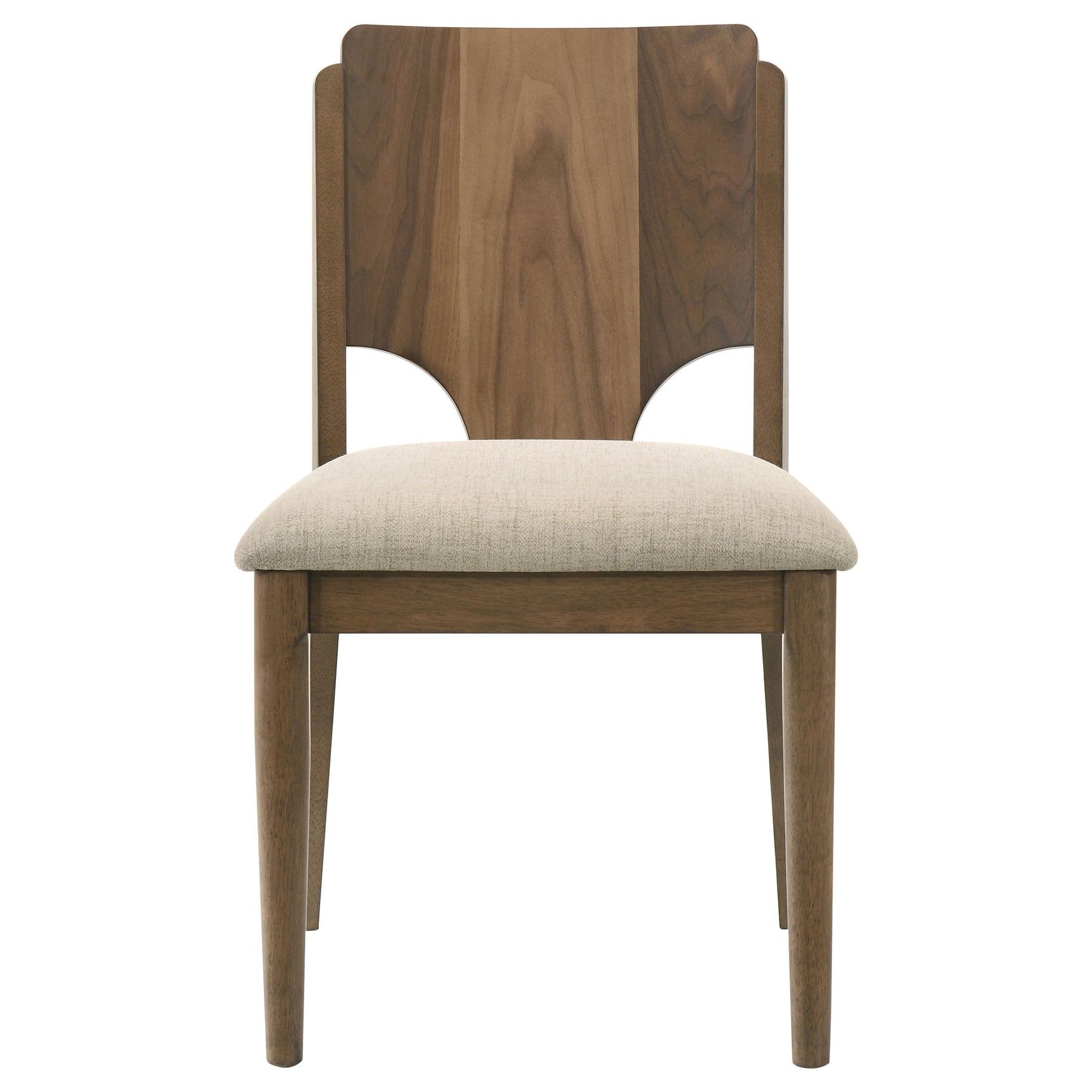 detail close-up of chair frame and table leg