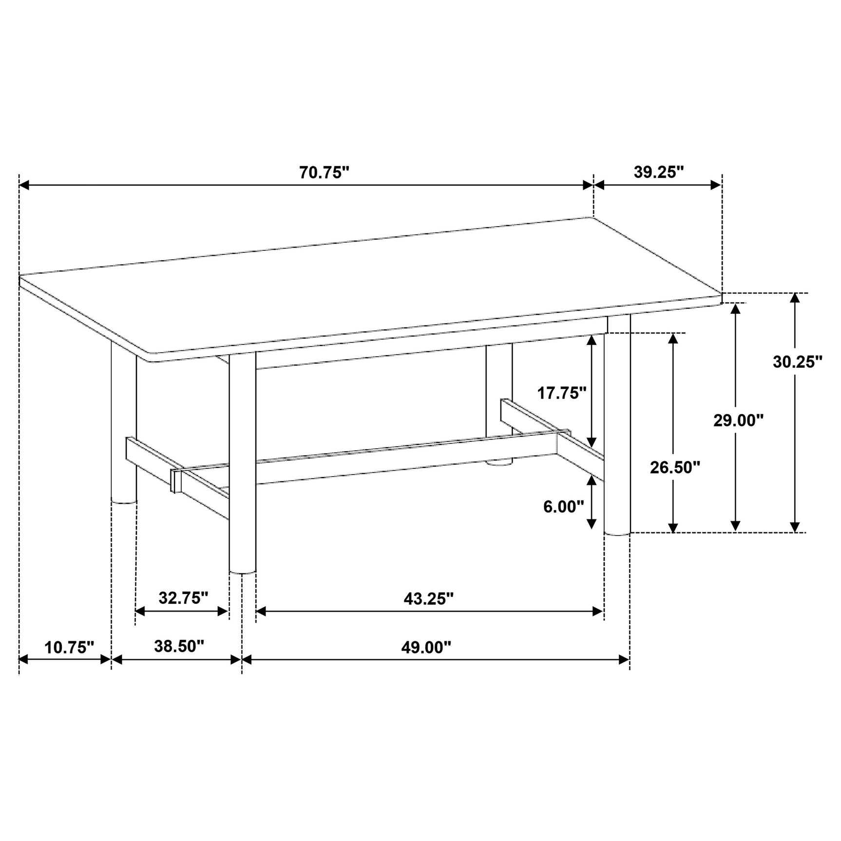 detail showcasing dining table surface and craftsmanship