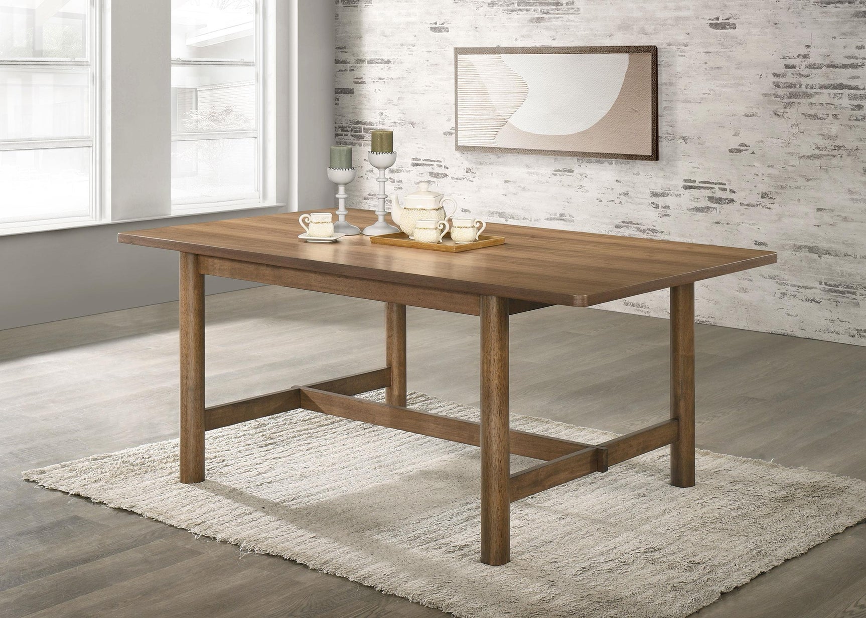 Detail of walnut veneer table top