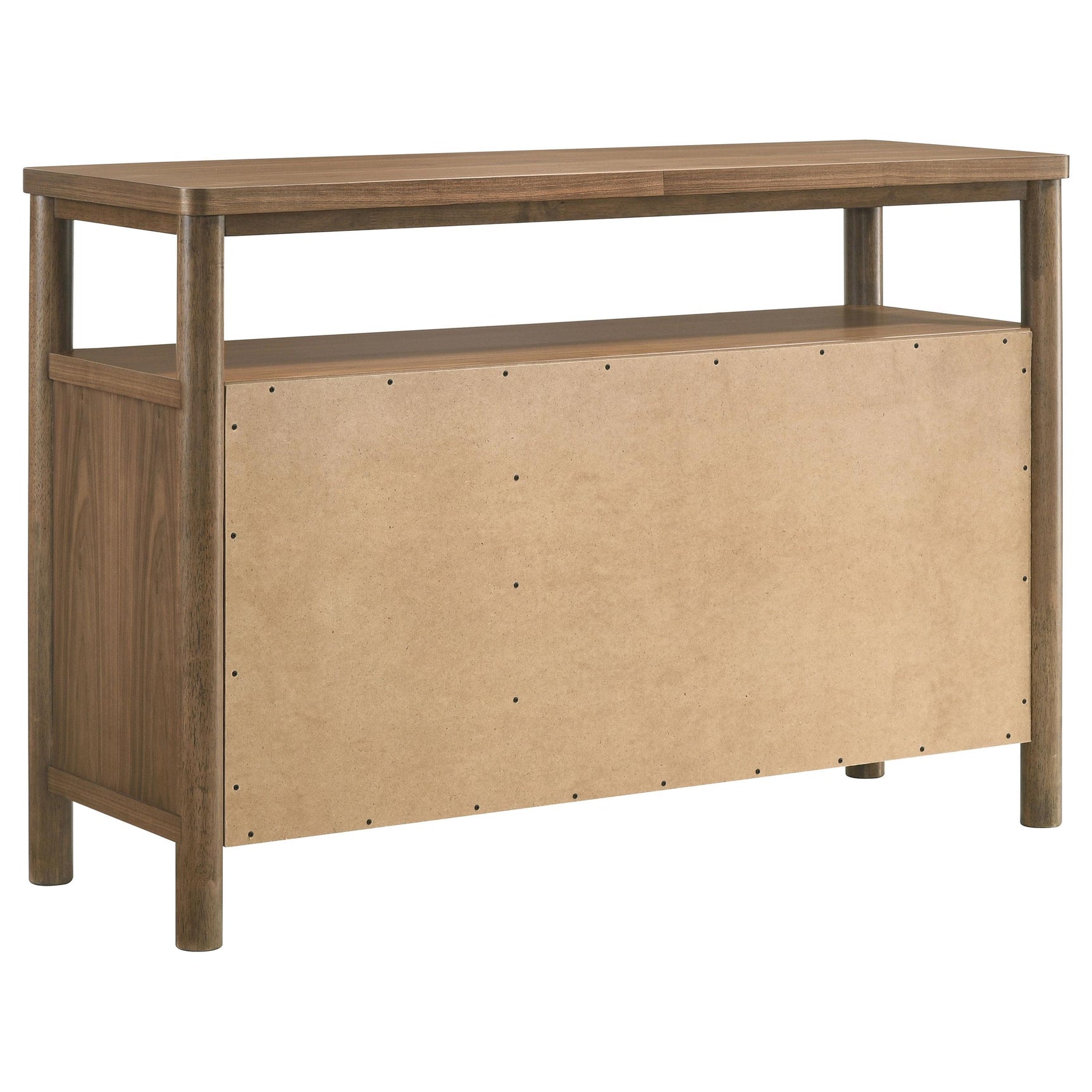Sideboard doors closed with visible wood grain finish