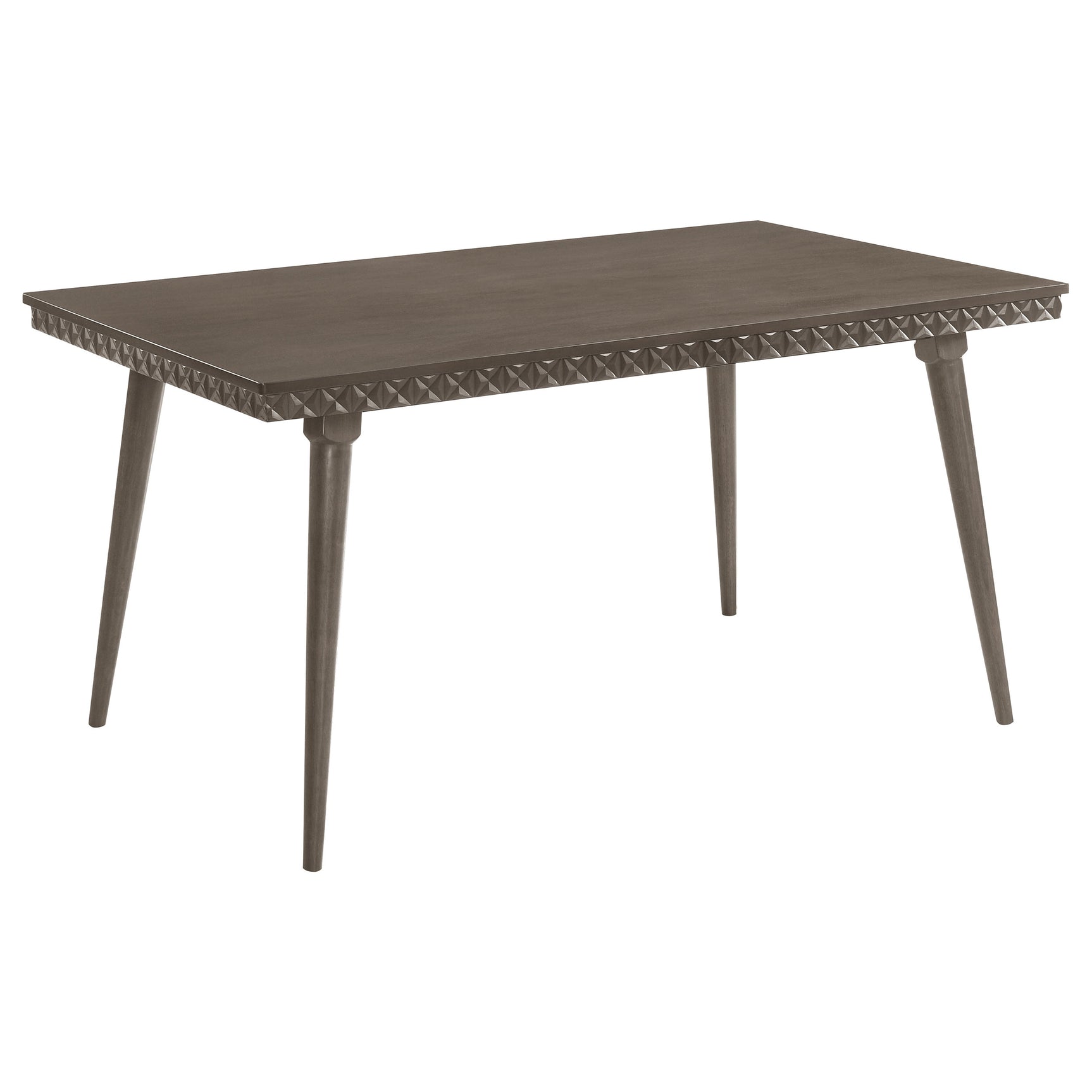 Detail view of Onslow Dark Gray 59-inch Rectangular Dining Set dining table