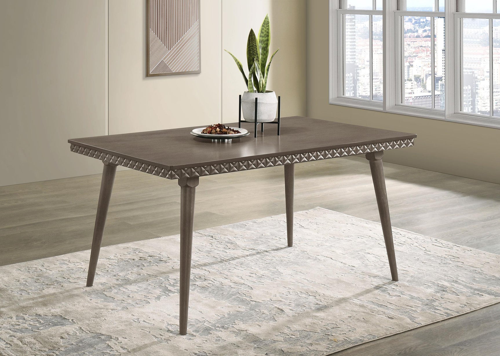 Onslow dining table close-up of wood grain