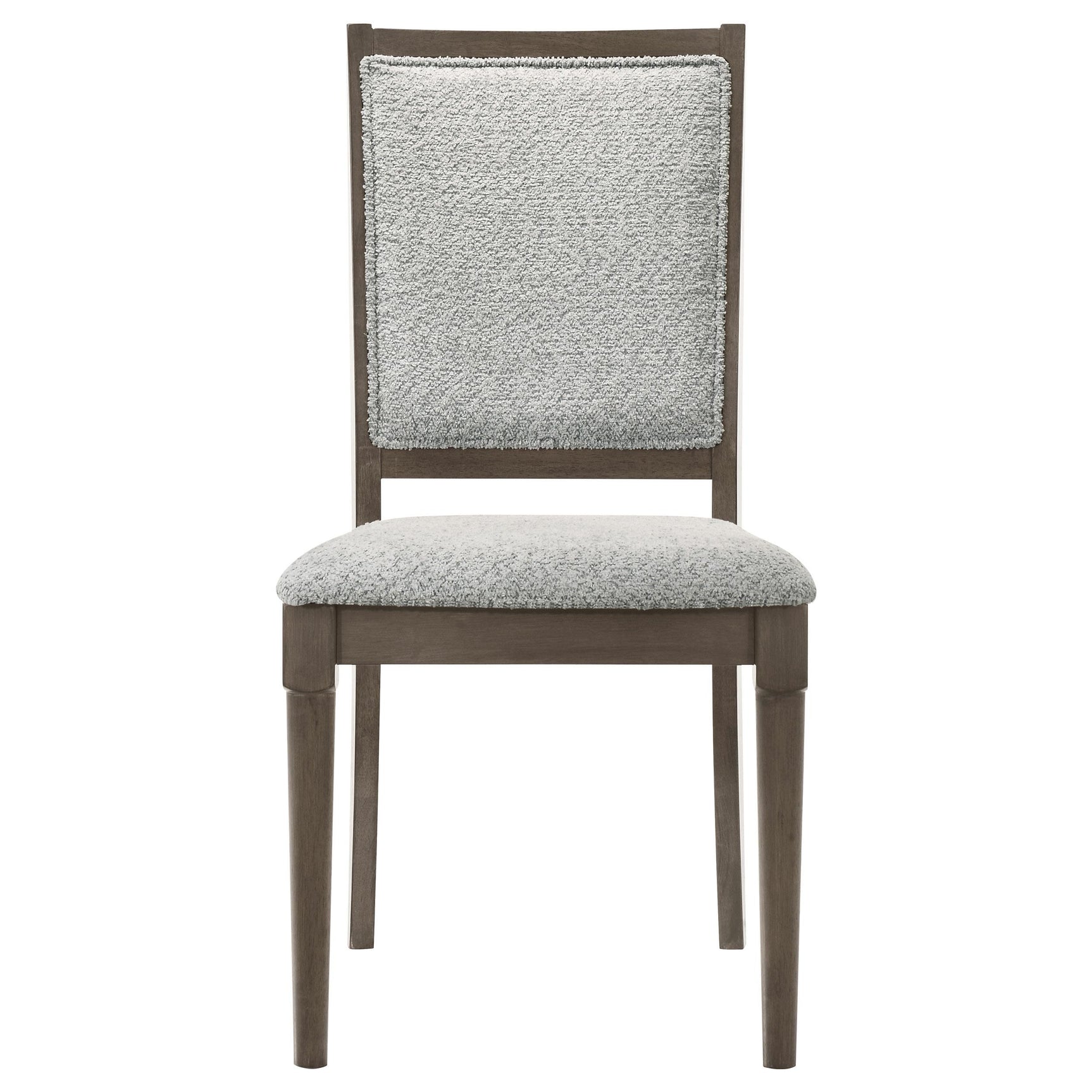 Onslow Upholstered Dining Side Chair dark brown side view
