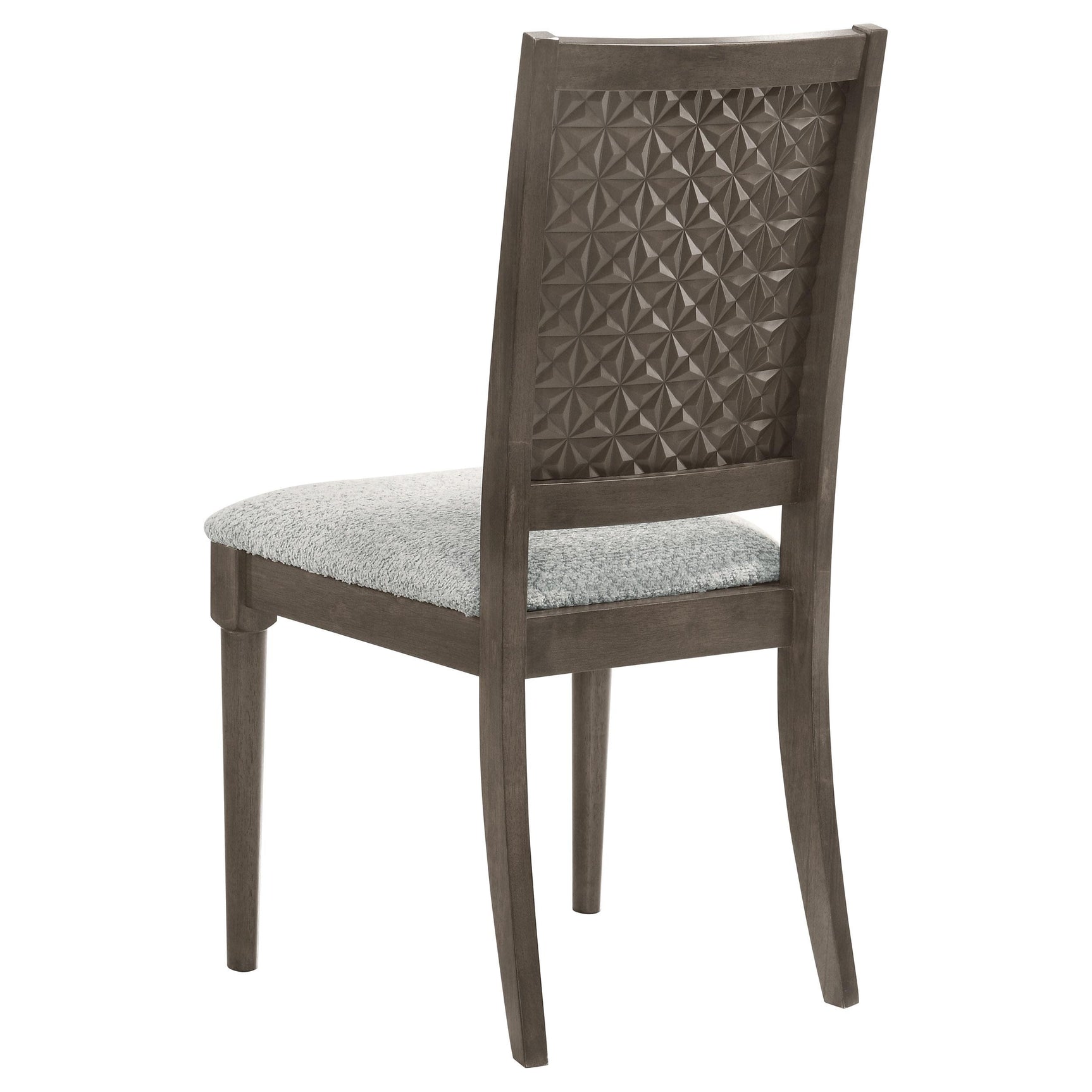 Onslow Upholstered Dining Side Chair dark brown frame detail