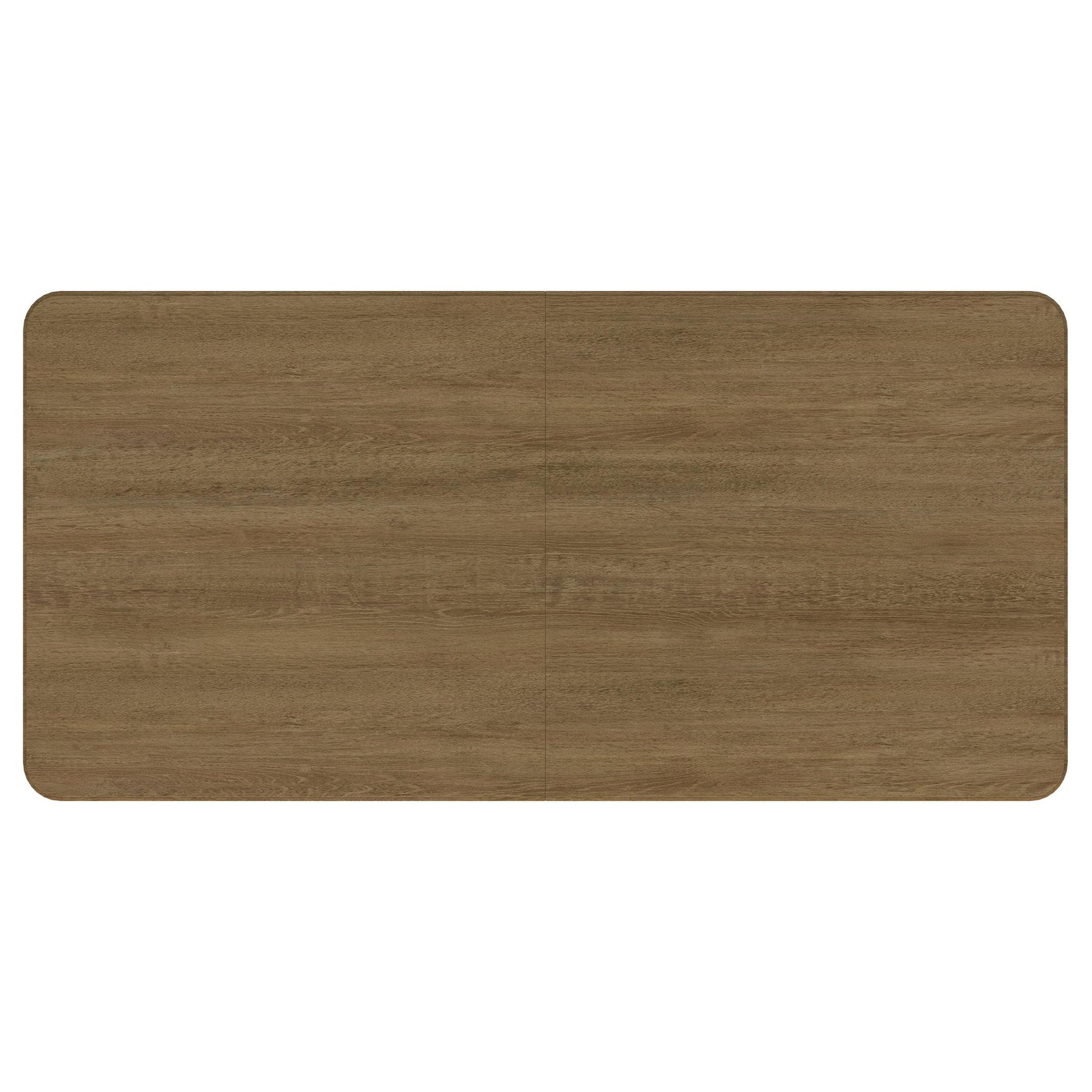 Top view of rectangular tabletop with ash veneer