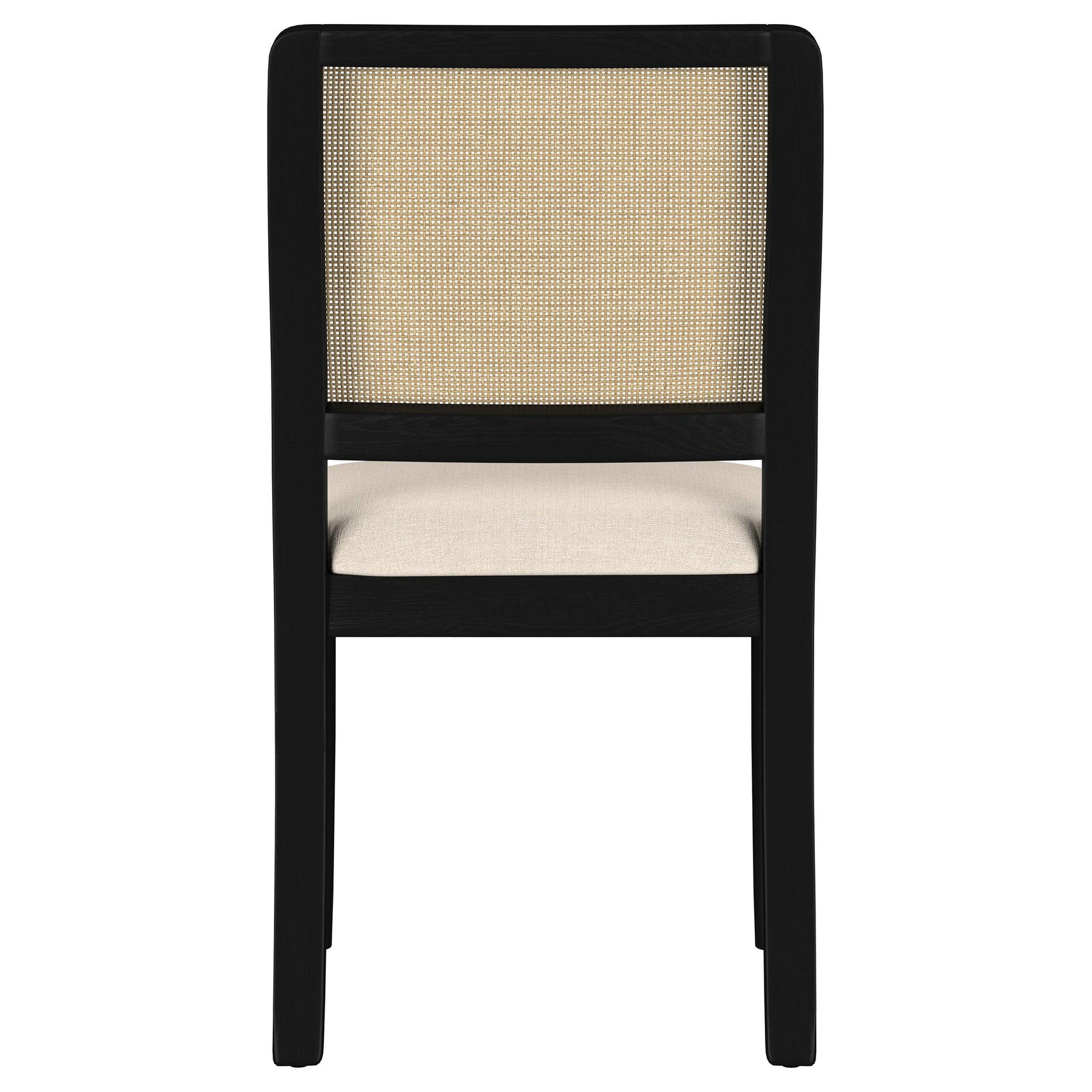 Arini Dining Side Chair with metal stretcher bar detail