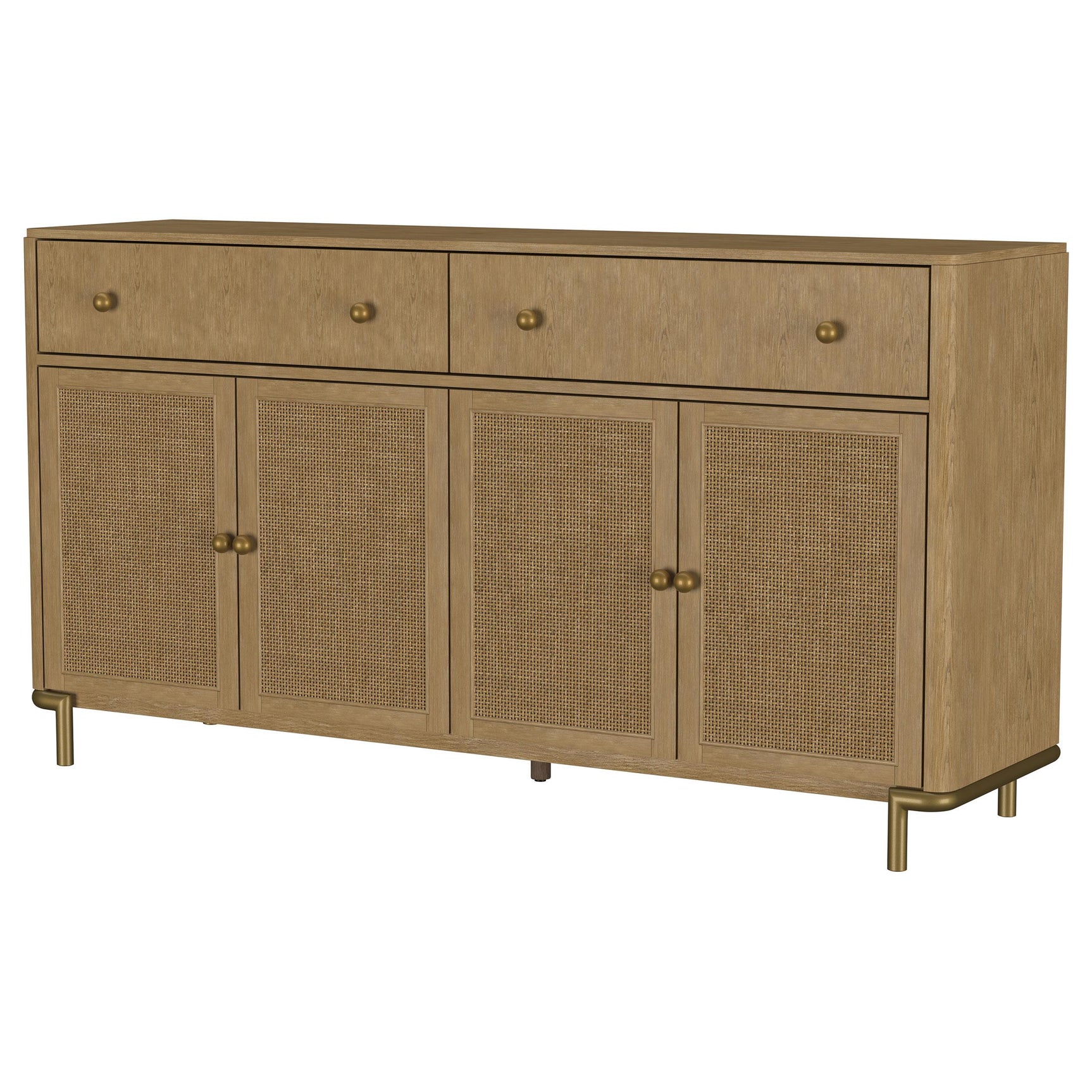 Soft-close hinge door open with adjustable shelf inside