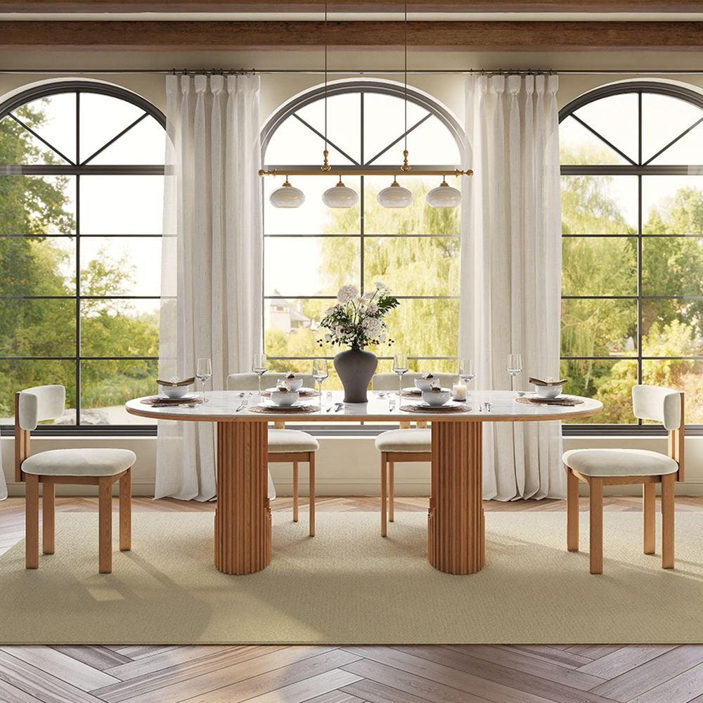 Tabletop surface reflecting light glossy finish