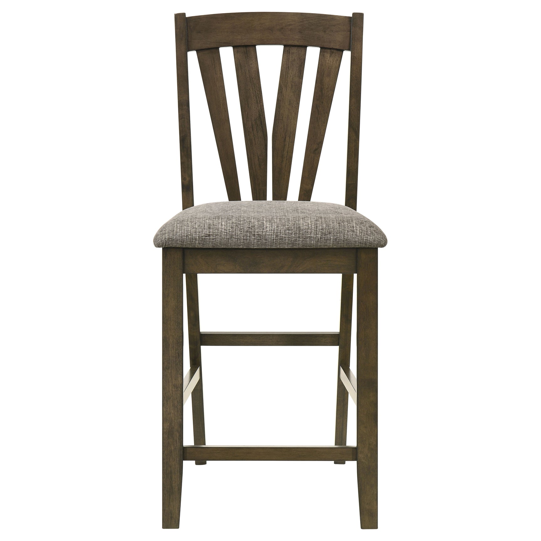 Side angle view of Canfield Brown dining chairs