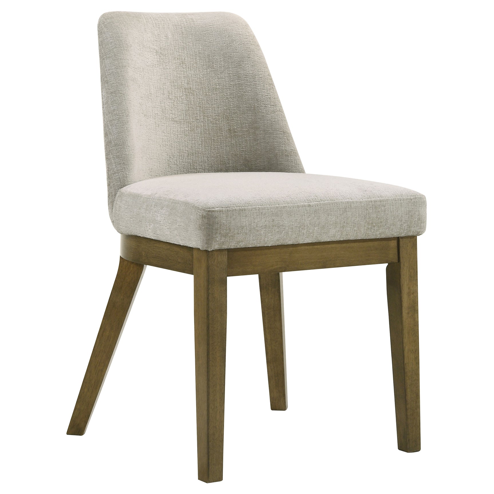 Living room perspective with Castlewood brown oak dining furniture