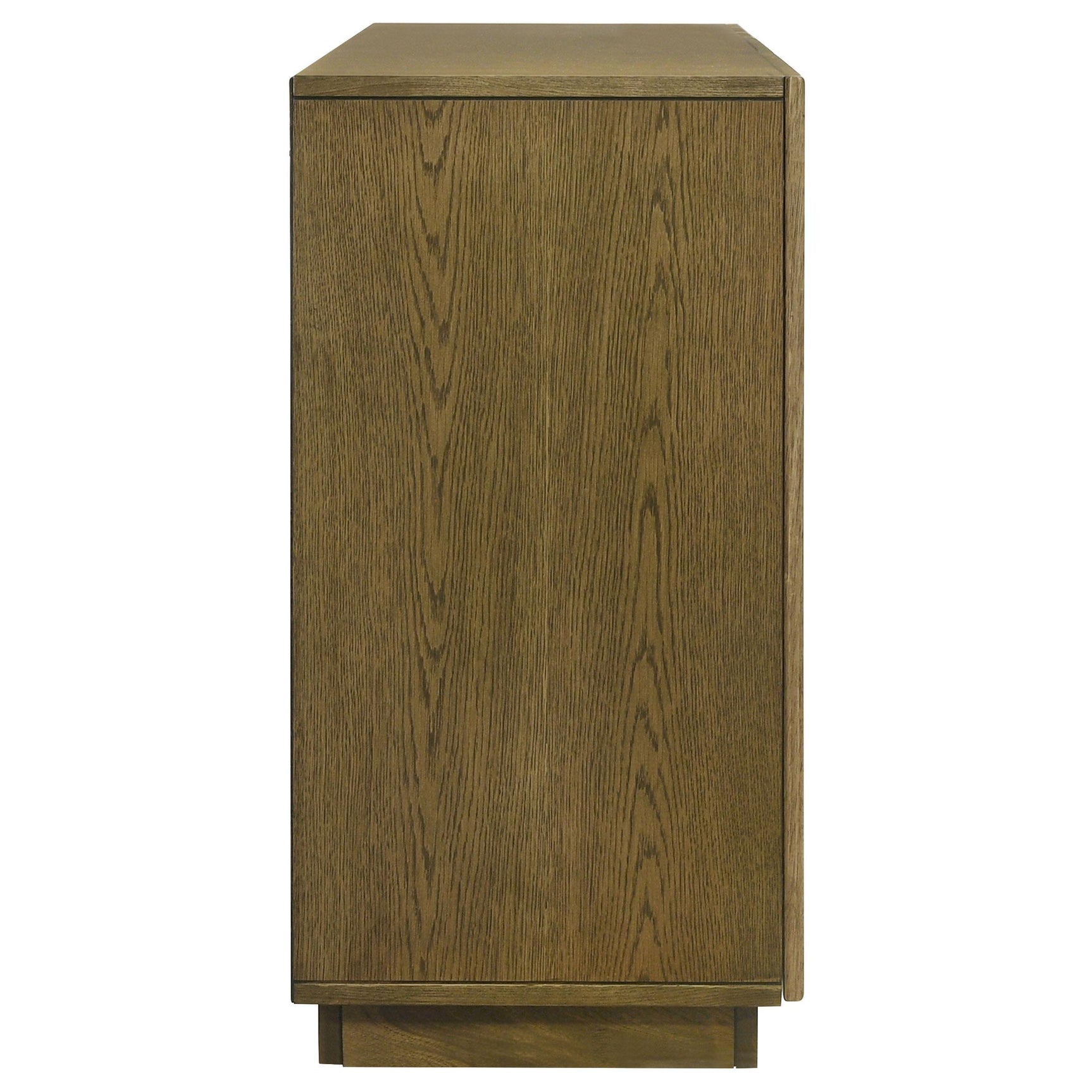 Close-up of sideboard corner construction