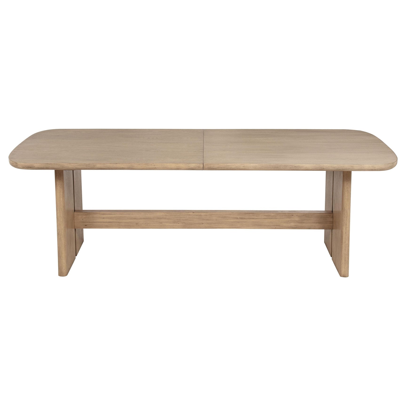 Solid Asian hardwood table legs with beige oak finish