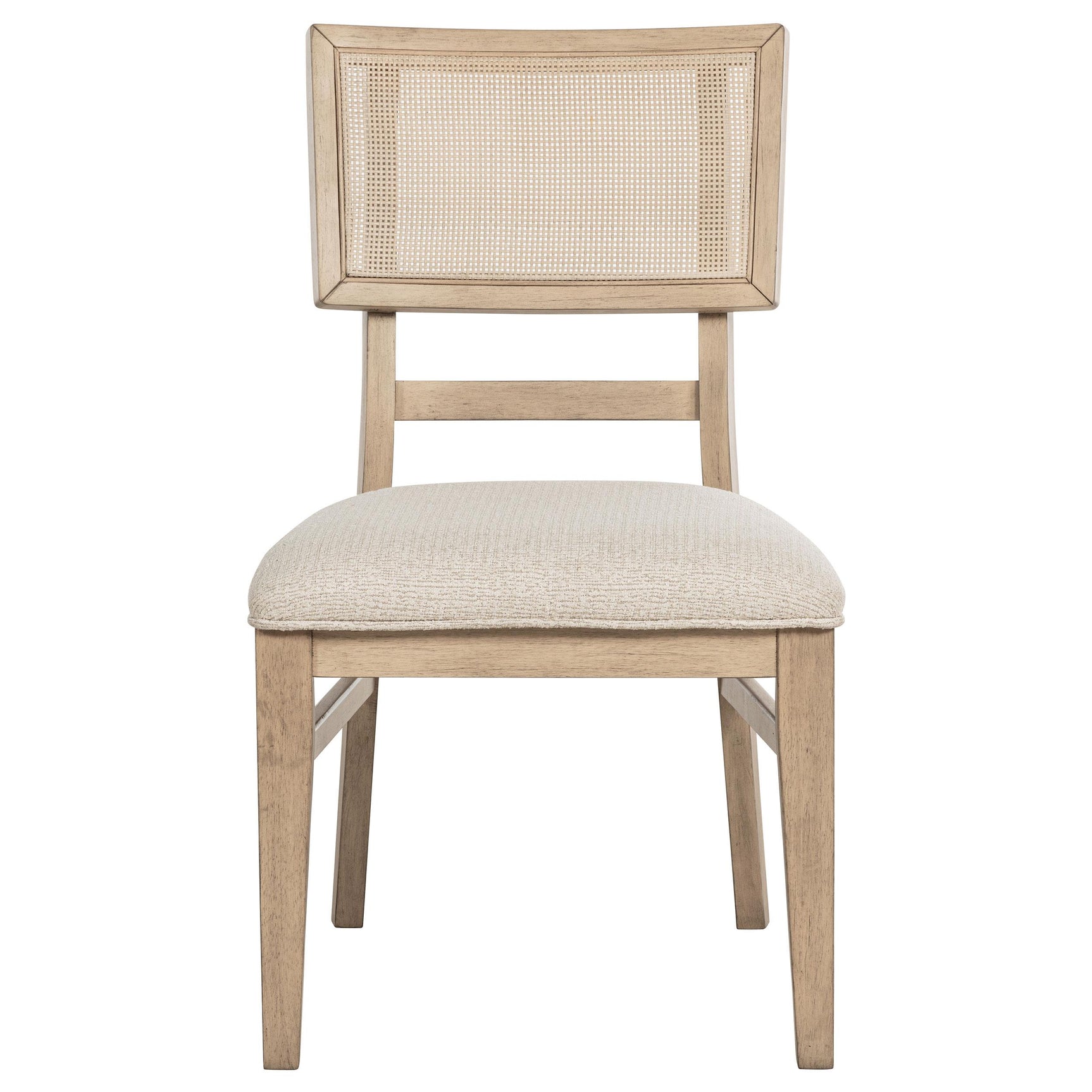Kailani dining chair back showing woven cane detail