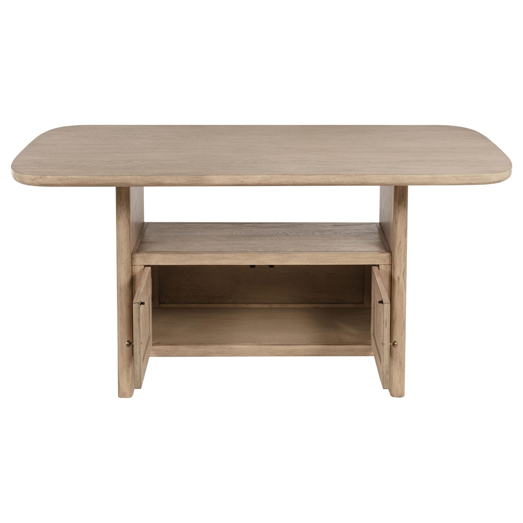 Top view showing storage compartments of Kailani Counter Height Table