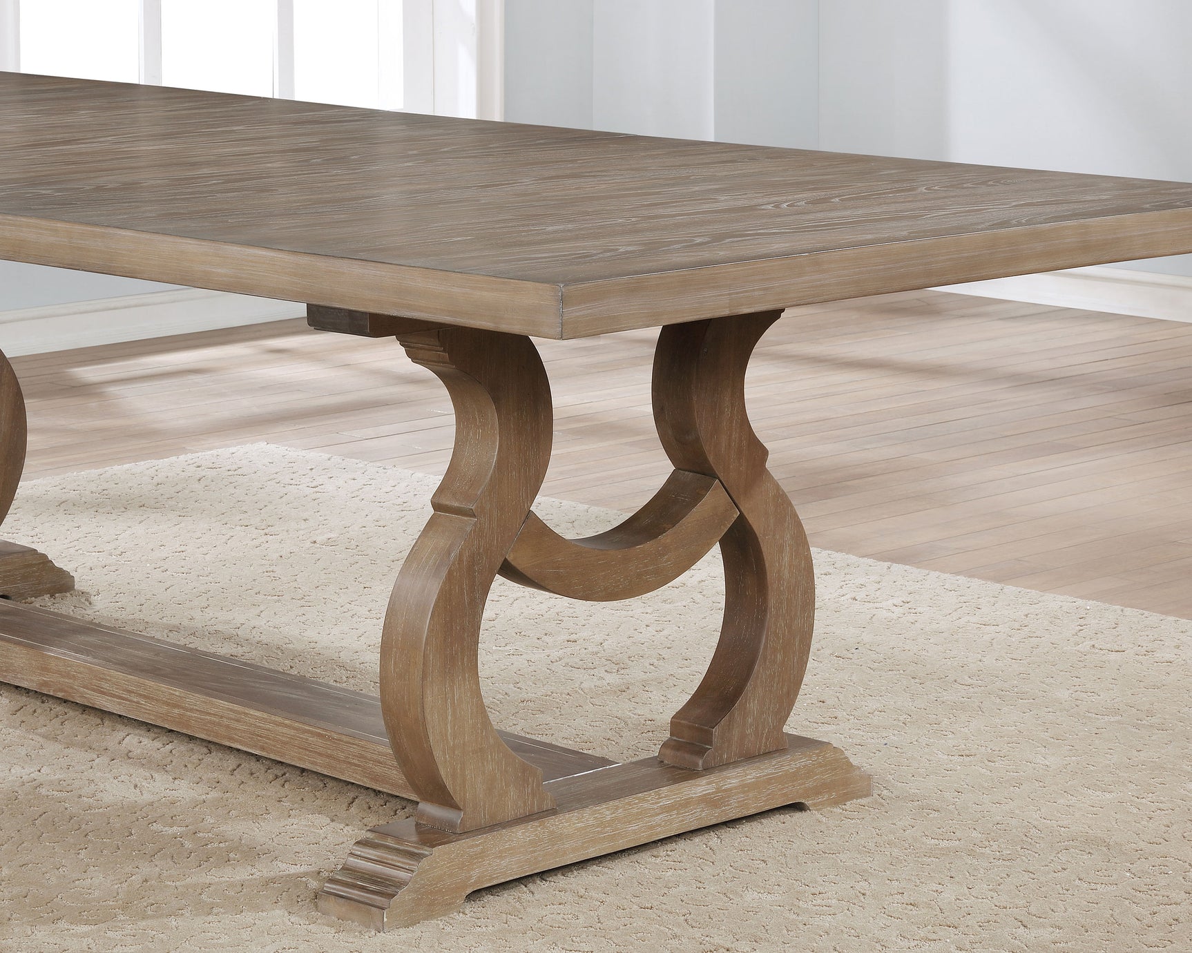 detail view of Brockway Brown Extension Leaf Dining Room Set dining room furniture