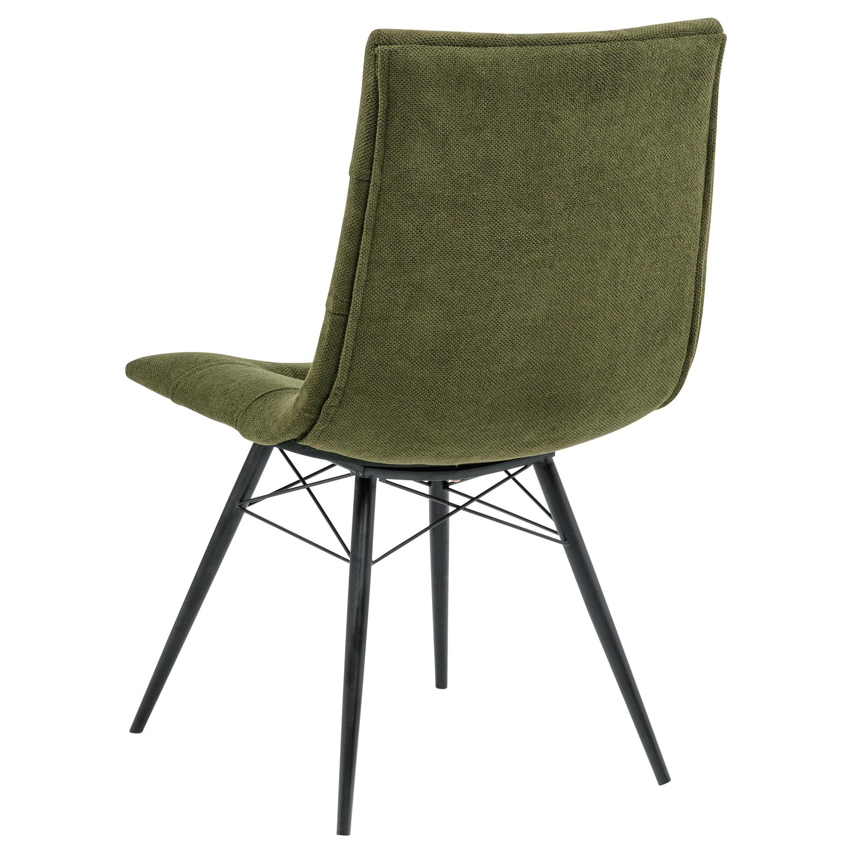 Back view showing softly curved back of Aiken dining side chair