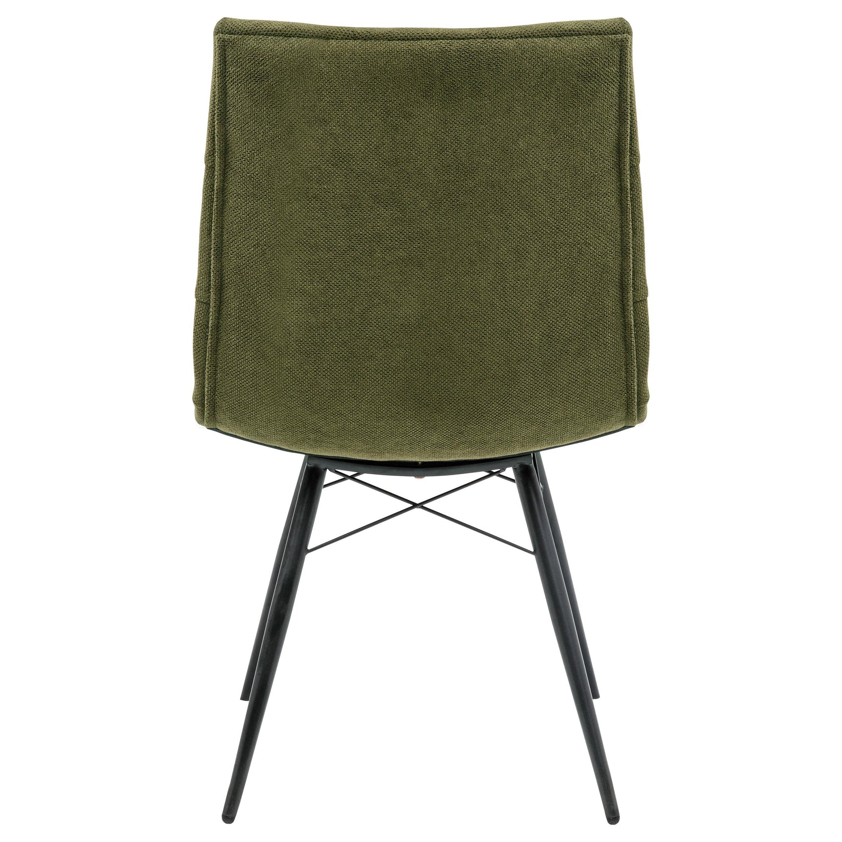 Aiken dining chair showing gunmetal legs and levelers