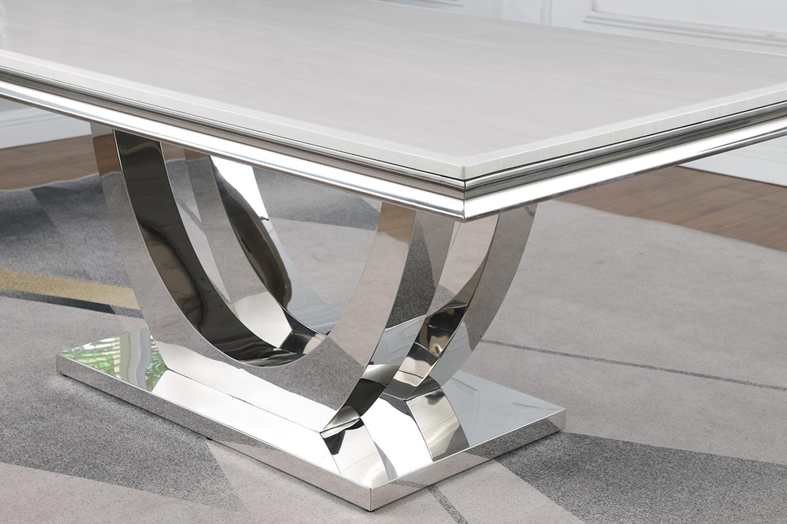 Kerwin dining table full view in modern dining room setting
