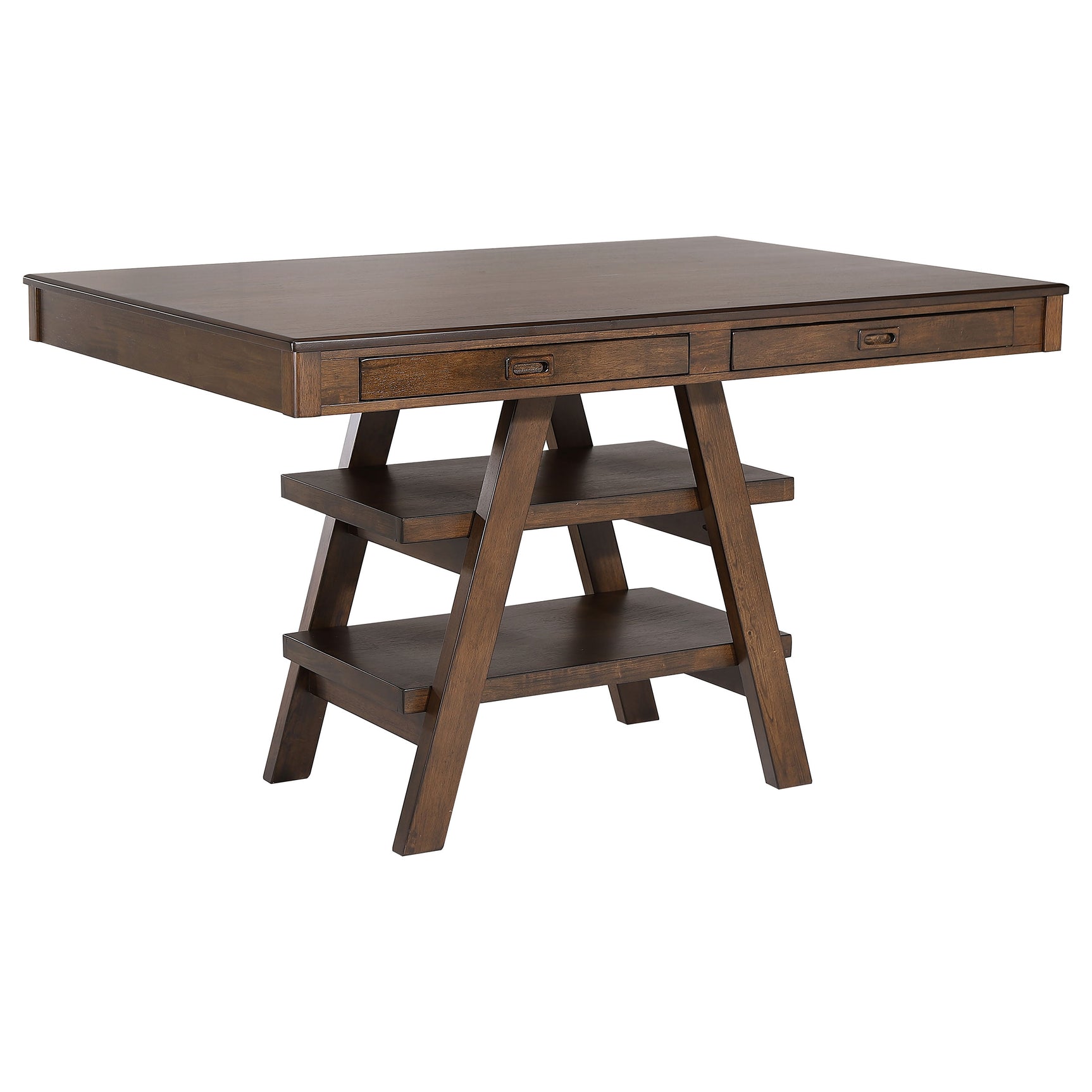 Detail view of Dewey Walnut dining room furniture
