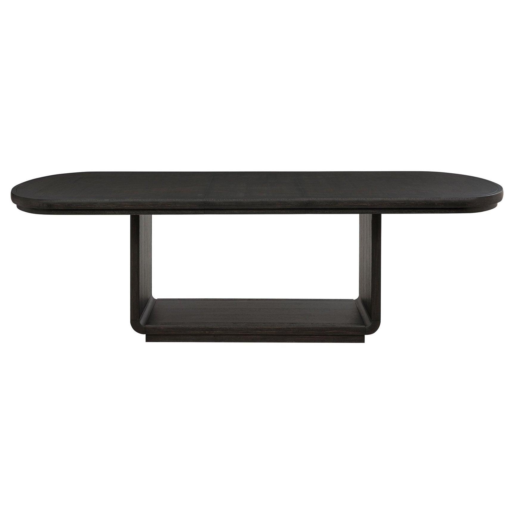 Close-up of table extension mechanism with removable leaf