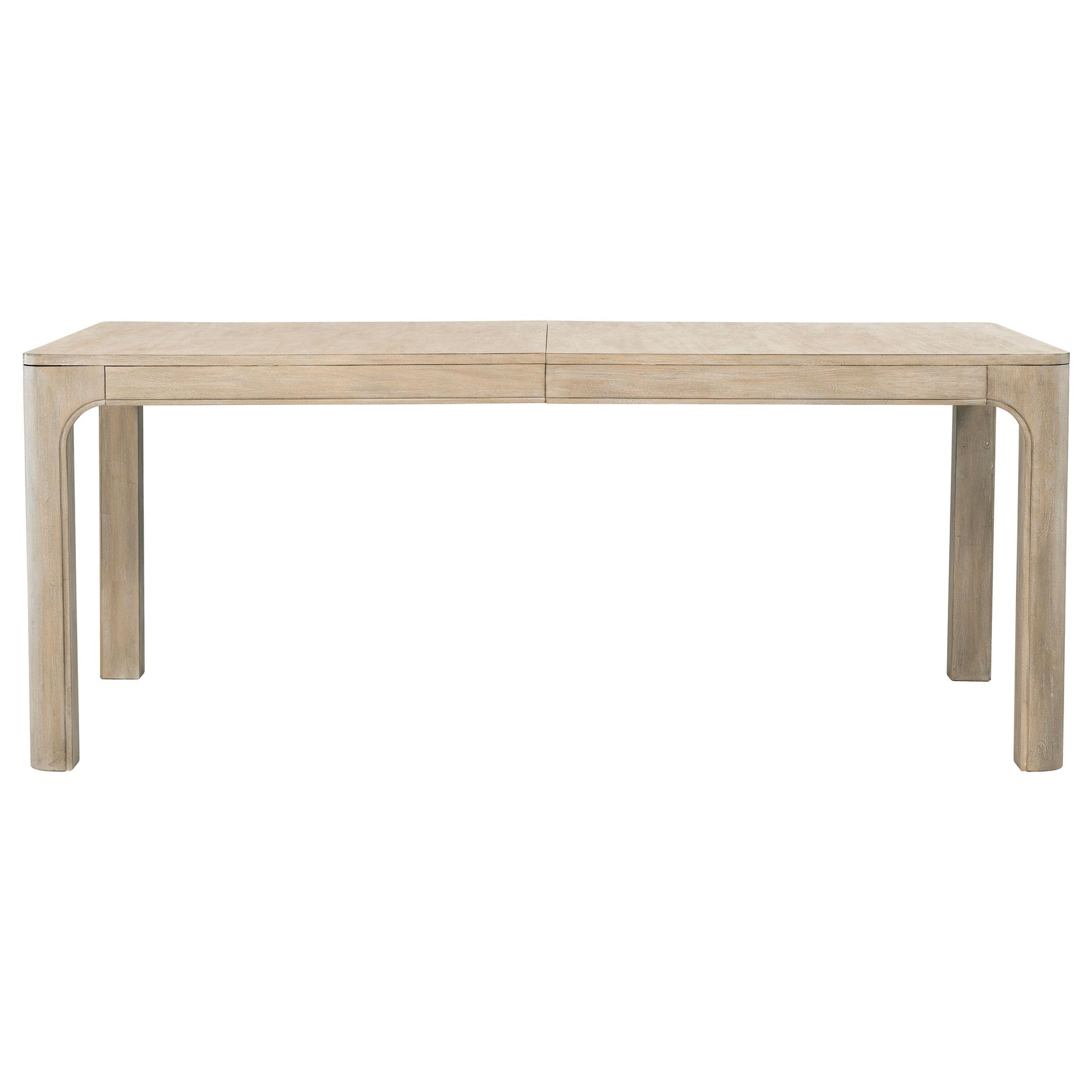 Wooden leg with leveler under Solano dining table