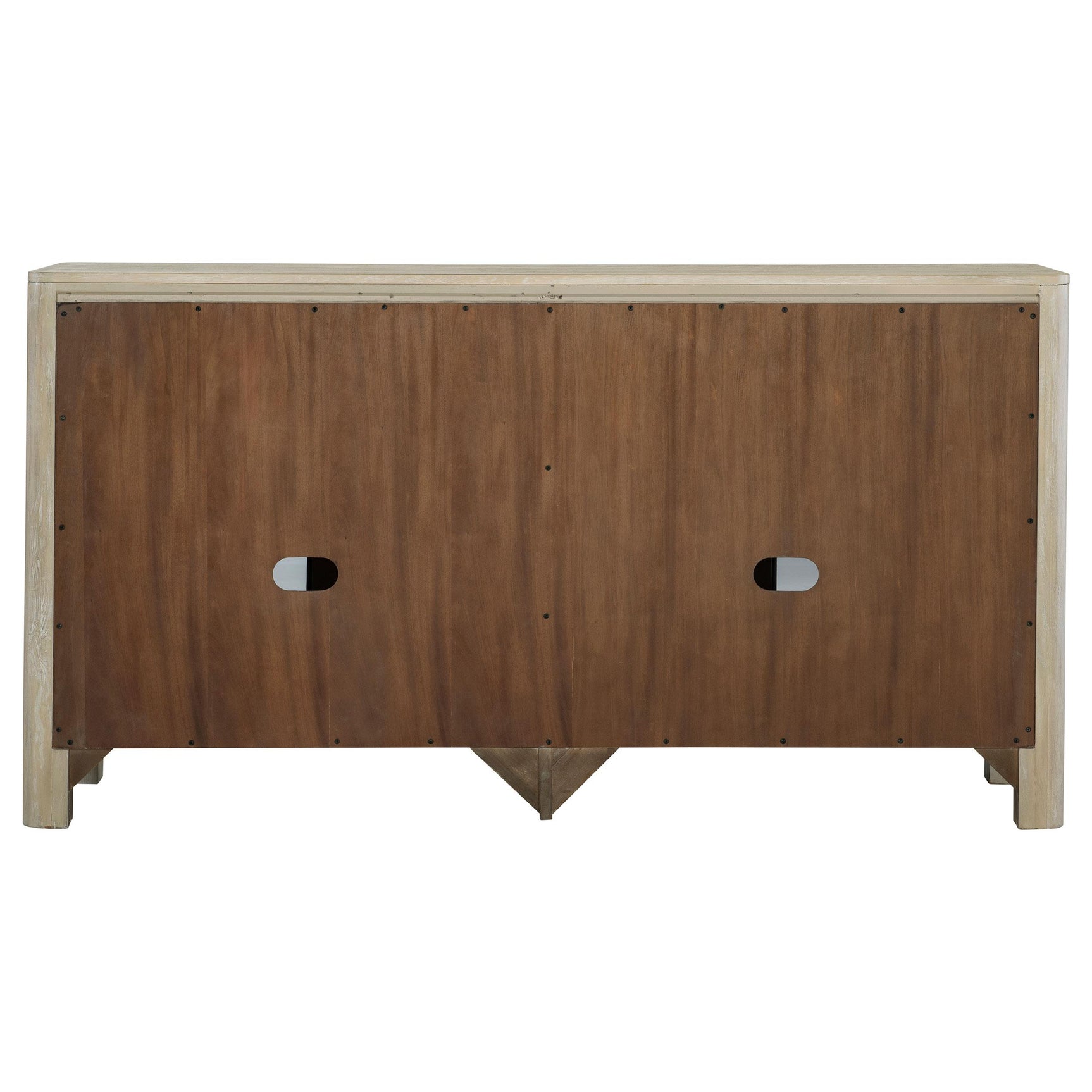 Solano Sliding Door Dining Sideboard in weathered mango finish, front view