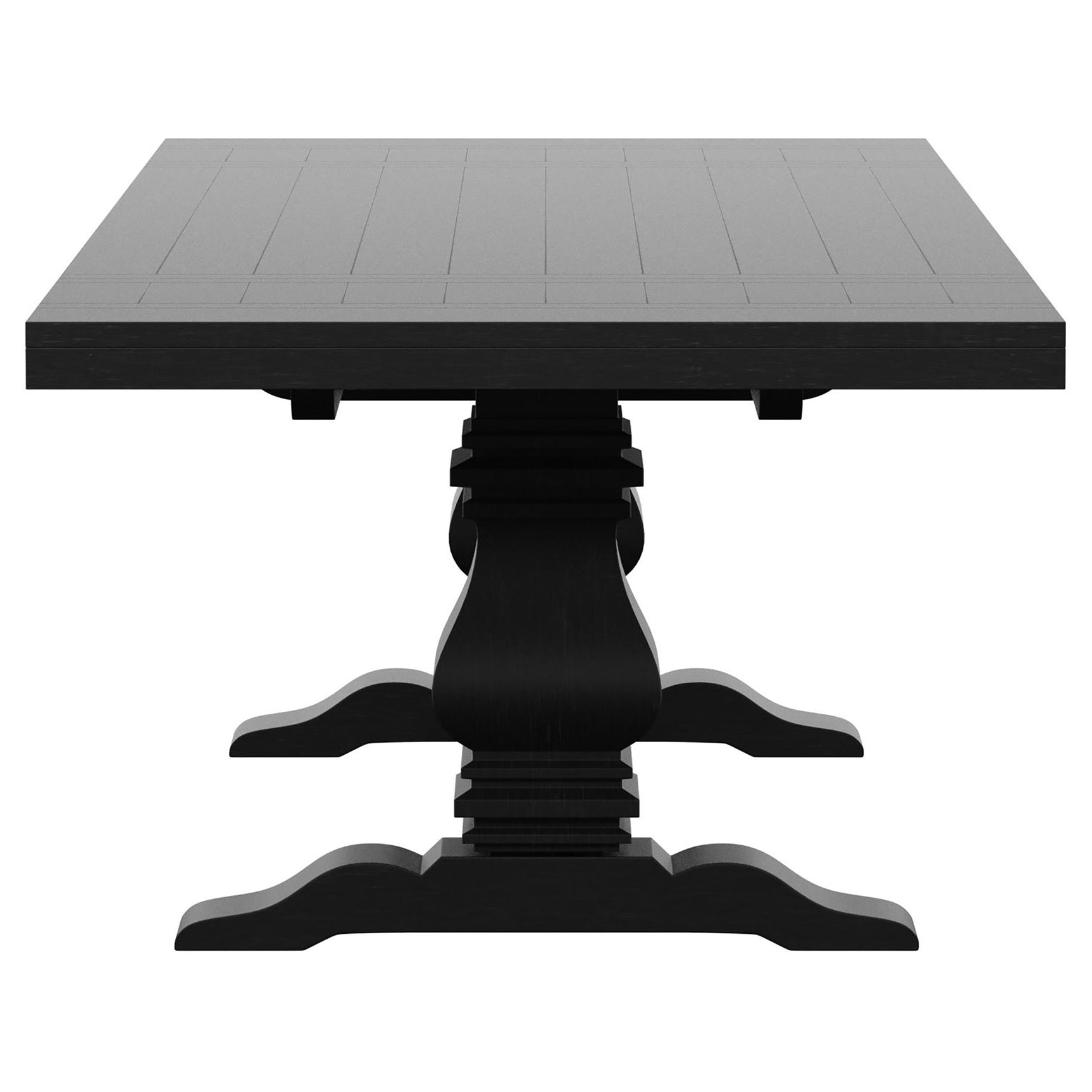 Florence Grey 126-inch Extension Dining Room Set room view with extended table