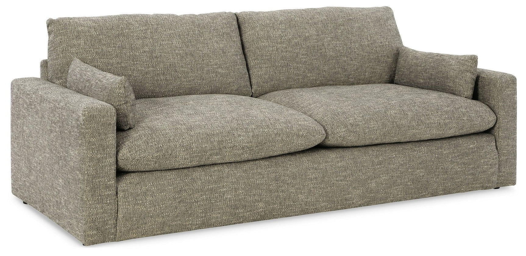 Dramatic Granite Chenille Sofa side angle