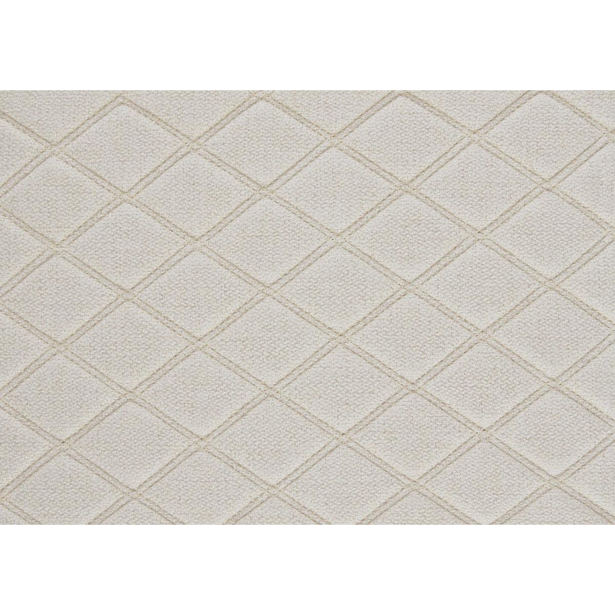 Fabric swatch of Avalon beige textured polyester upholstery
