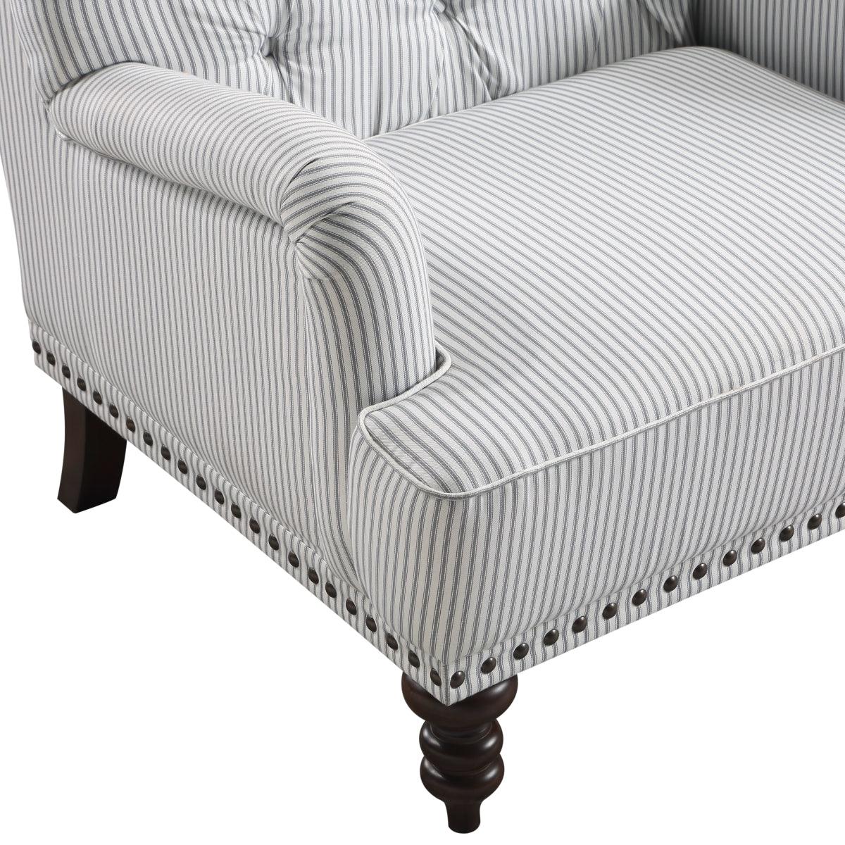 Detail of nailhead trim on Holland Park Accent Chair
